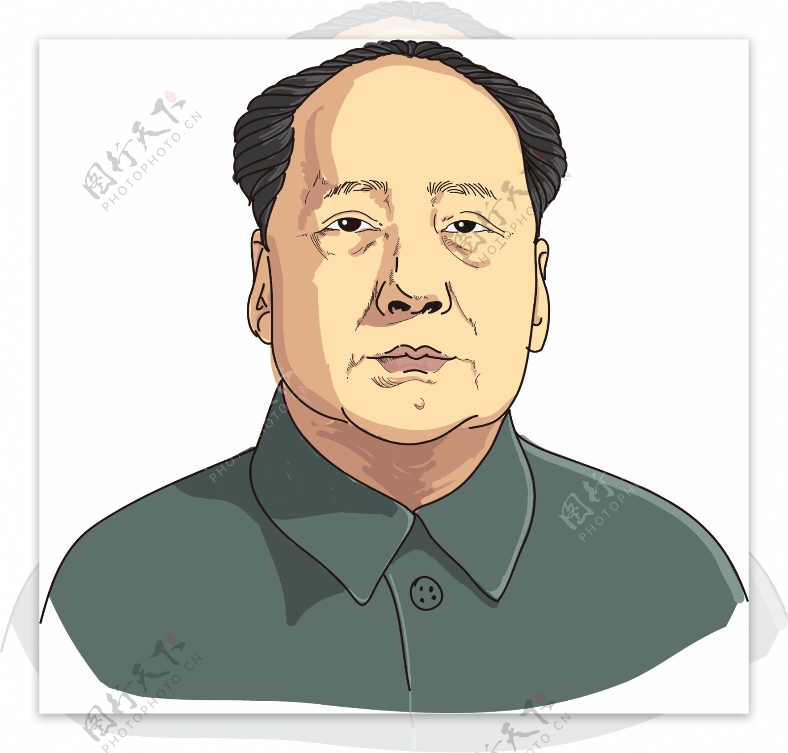 毛主席毛泽东建党节人物手绘原创商用元素