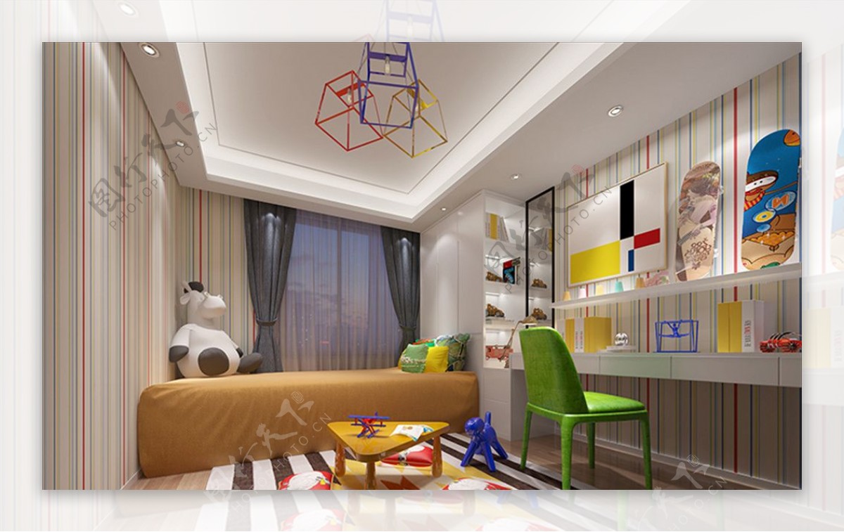 儿童房3D场景模型