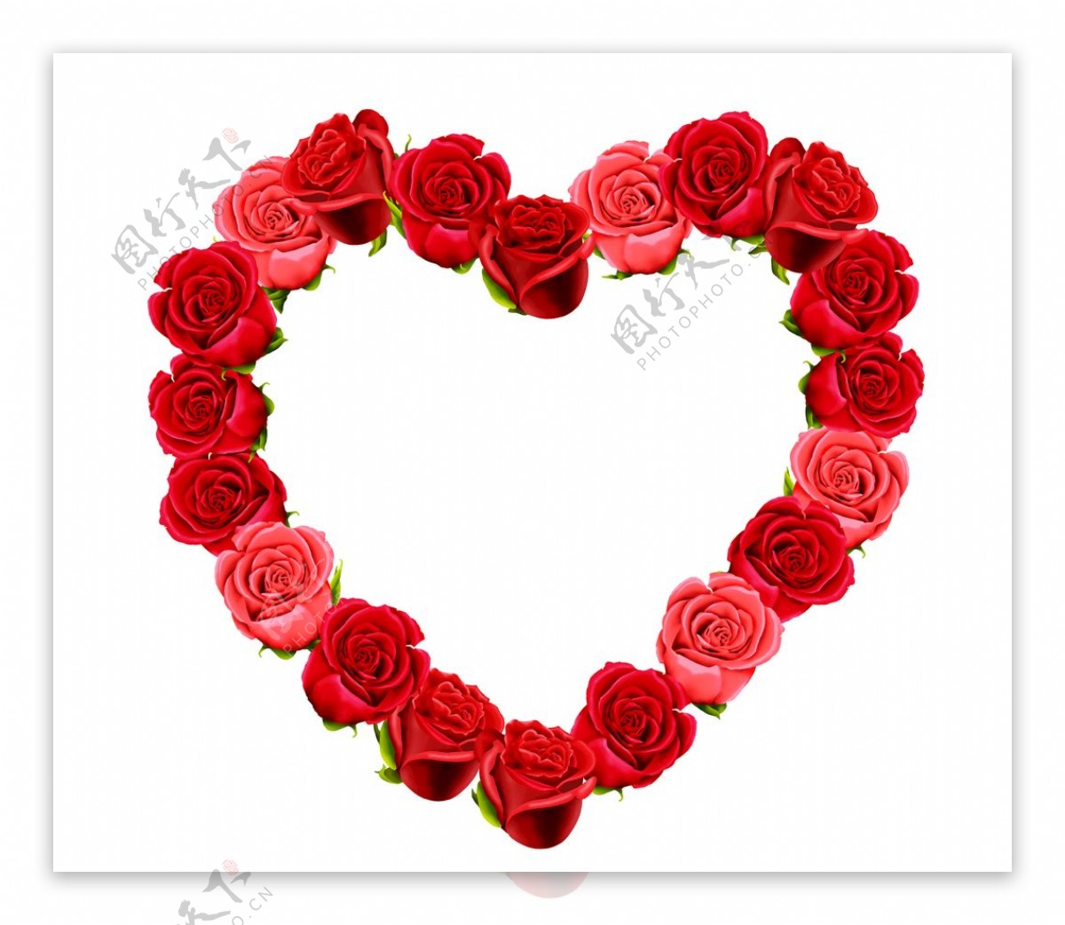 爱心组成的玫瑰花图片素材-正版创意图片500252700-摄图网