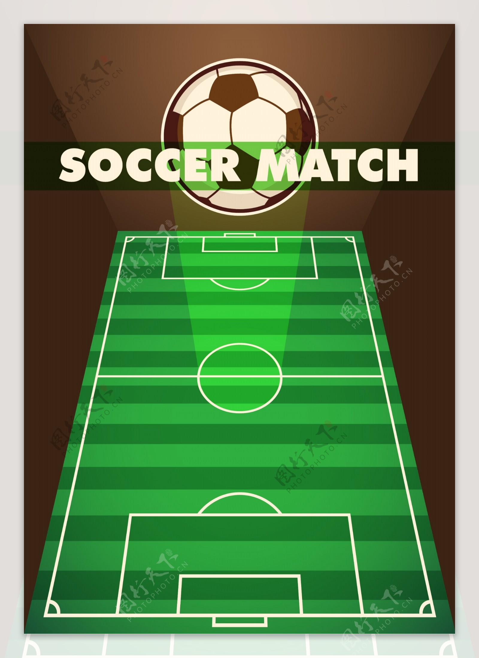 创意足球比赛图案元素