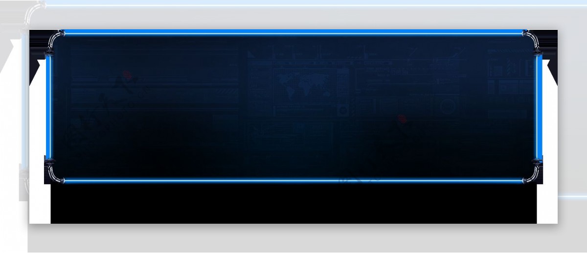 深蓝色科技电脑屏幕png元素