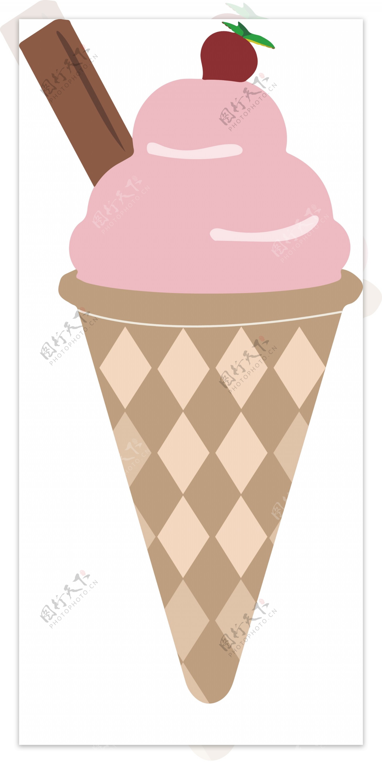 零食小吃冰淇淋图形元素