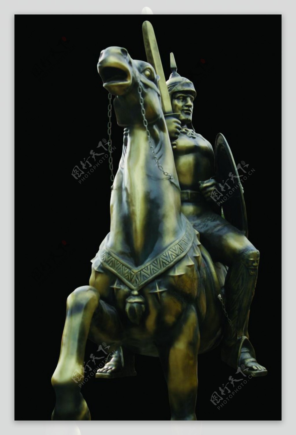 雕塑骑士罗马武士