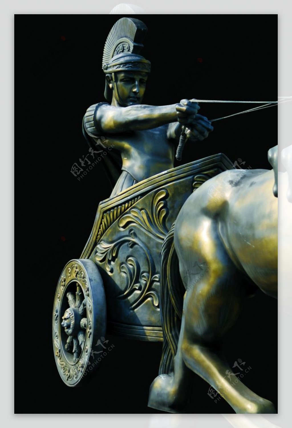 战车骑士罗马武士马雕塑