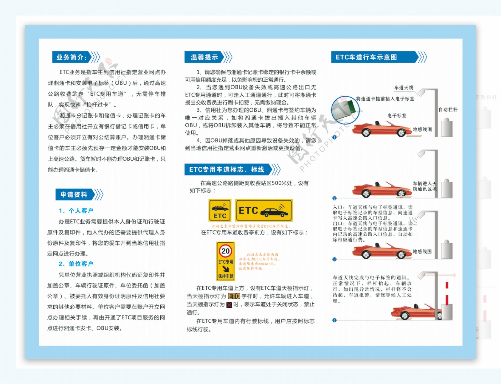 ETC公路电子收费三折页背面2