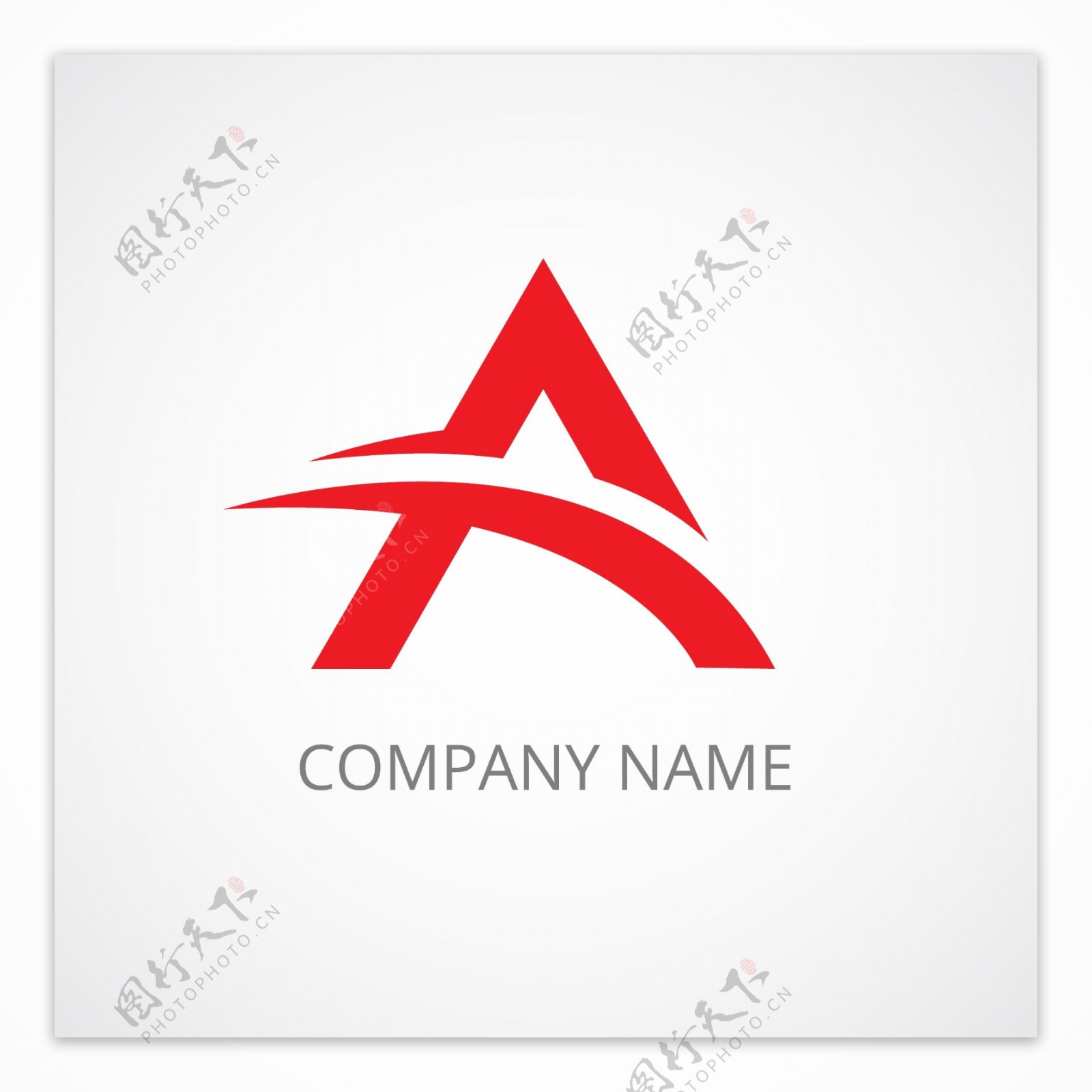 字母造型logo红色logo企业标识