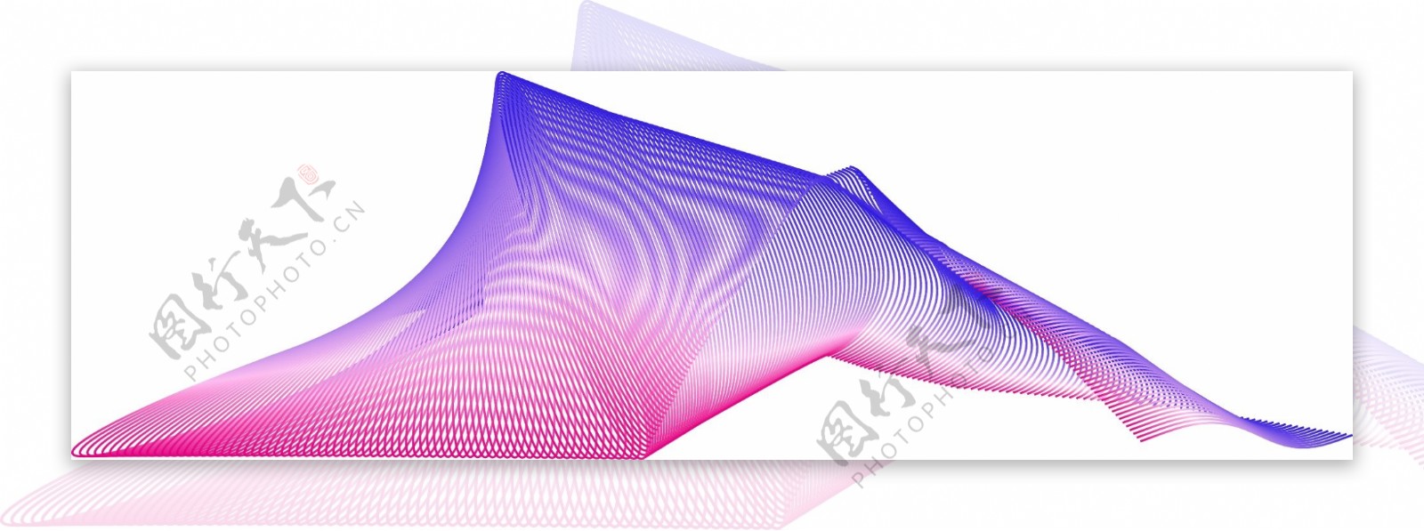 渐变几何矢量科技感炫彩底纹粉色紫色曲线