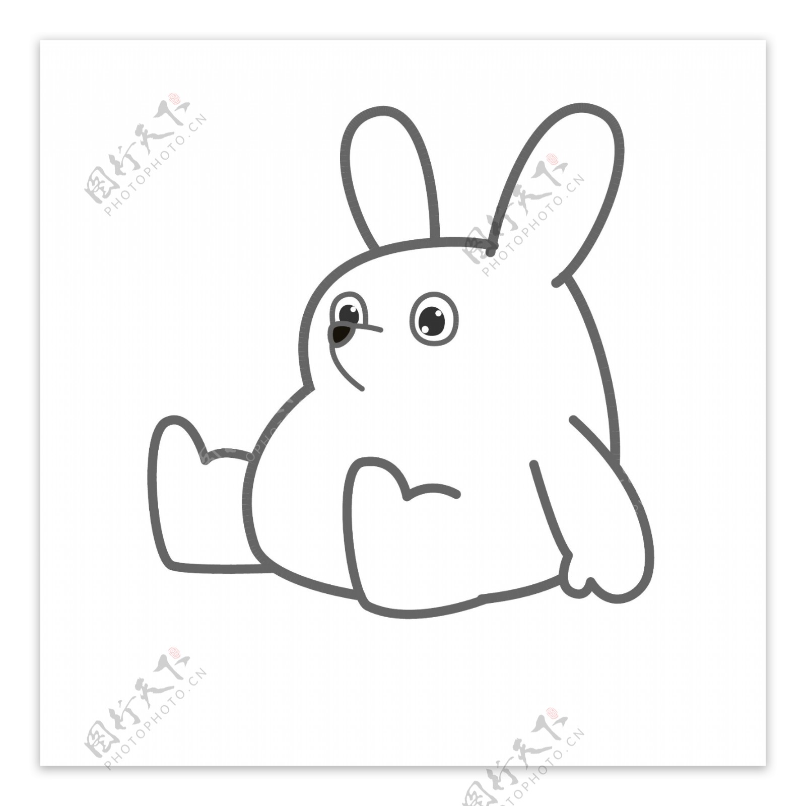 矢量可爱卡通玩具兔子元素