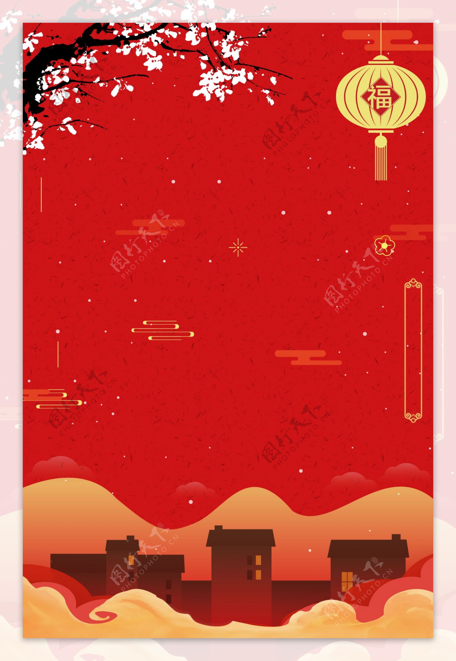 筷子新年喜庆红色广告背景图