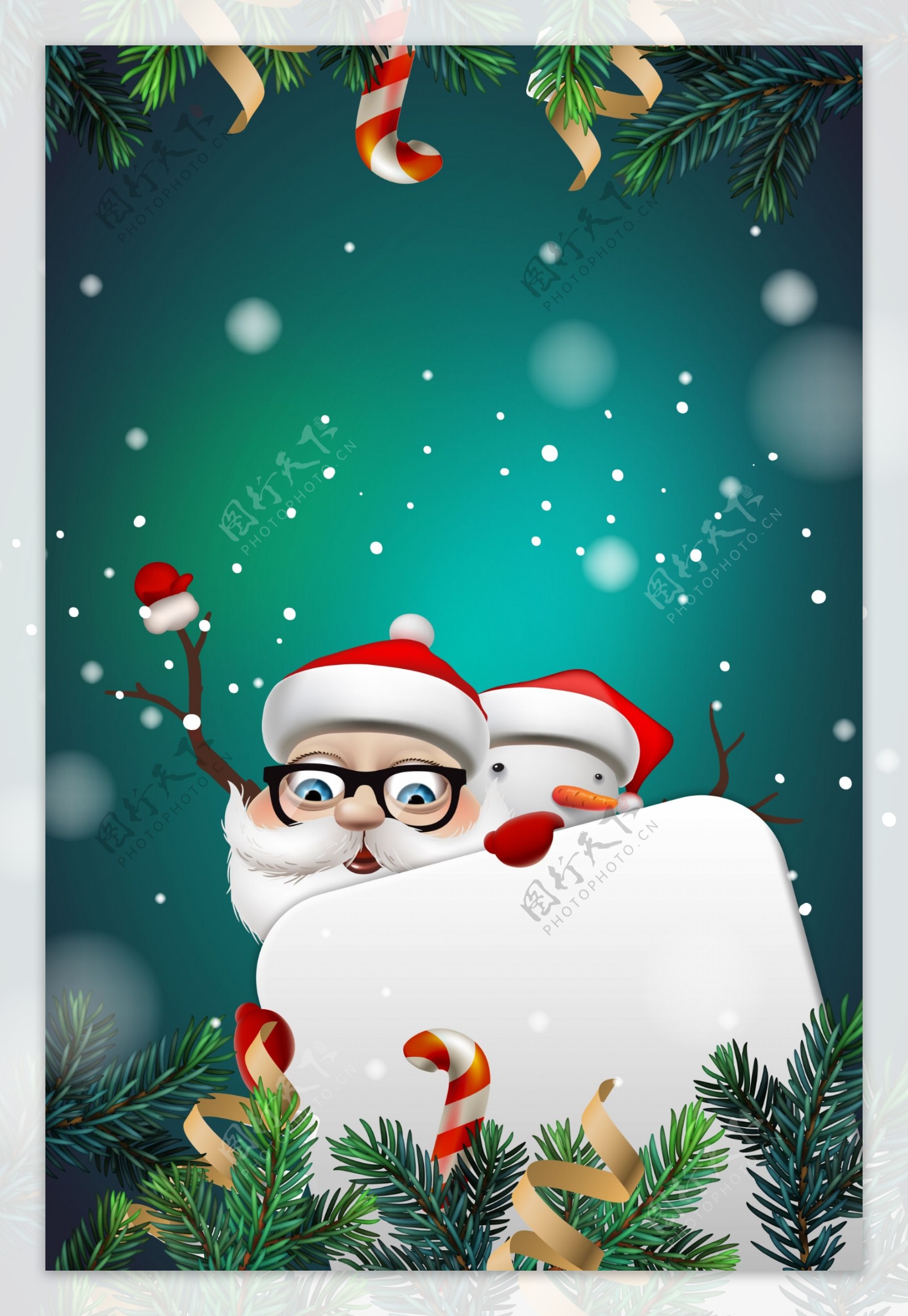 冬季圣诞老人背景设计