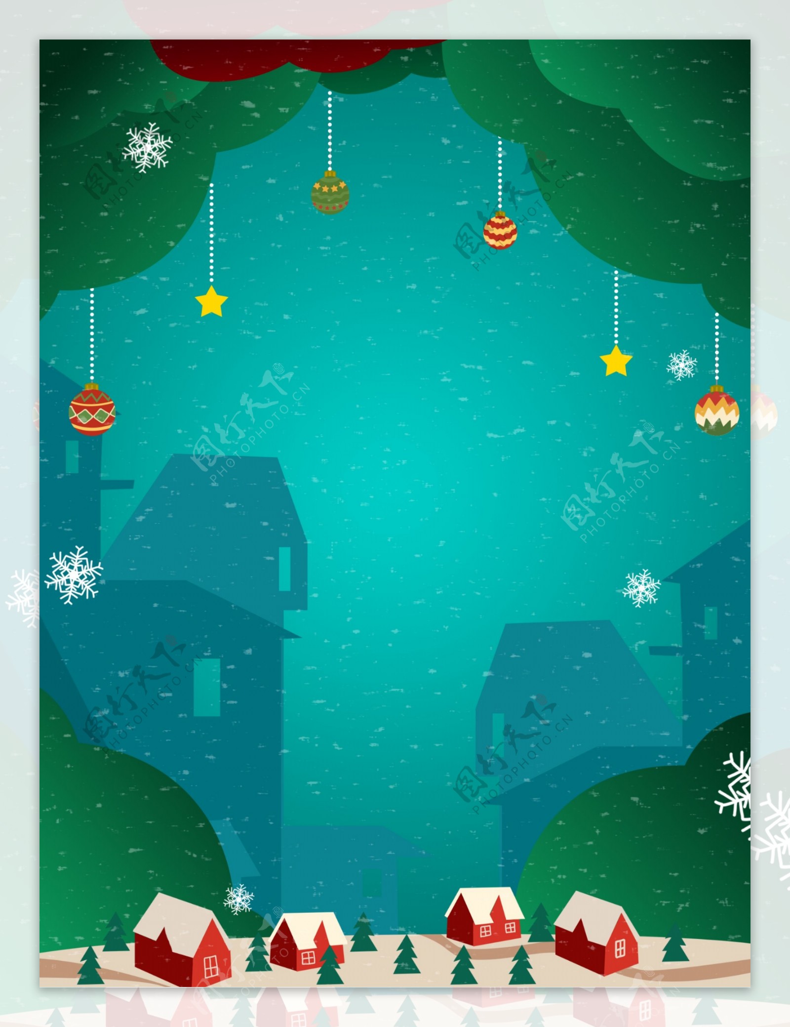 彩绘圣诞节背景设计