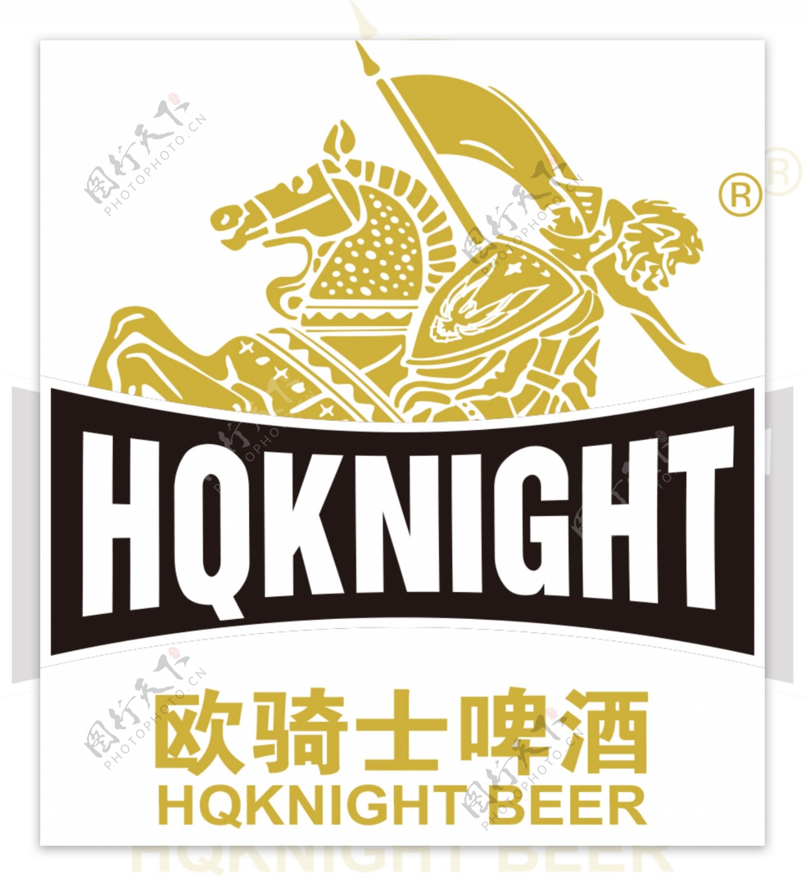 欧骑士啤酒logo