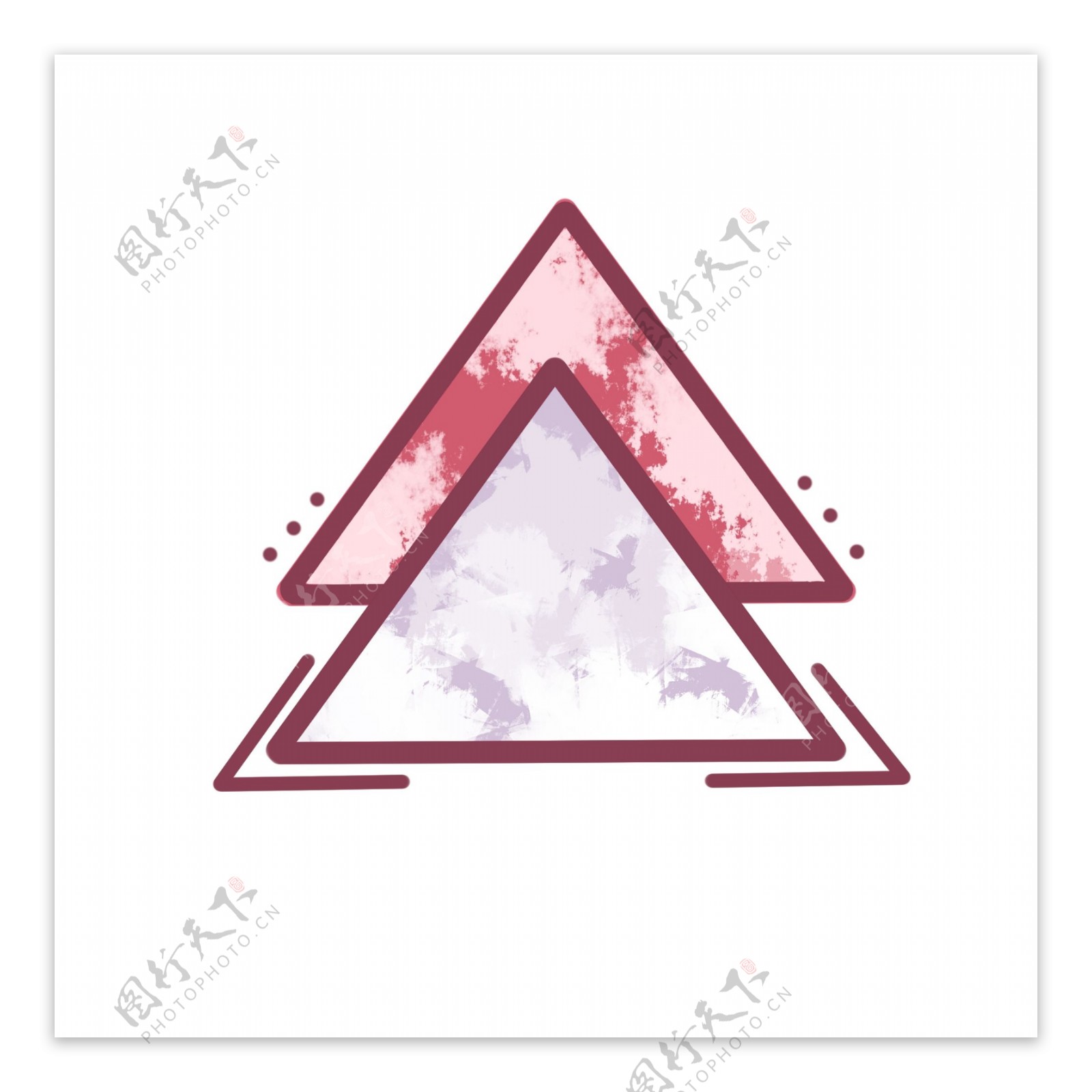 梦幻三角形装饰图案设计元素手账几何边框