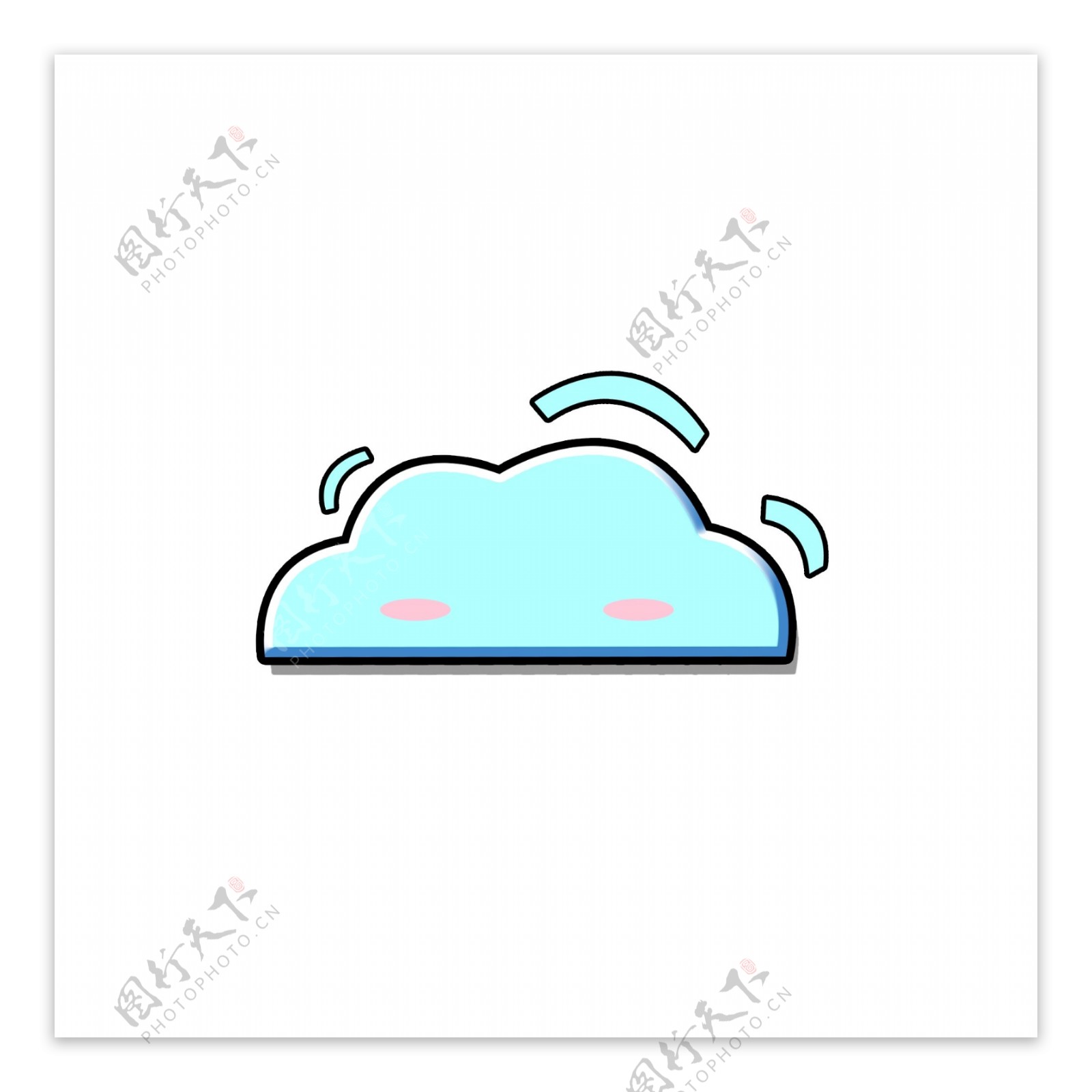 卡通白云矢量蓝色白云元素