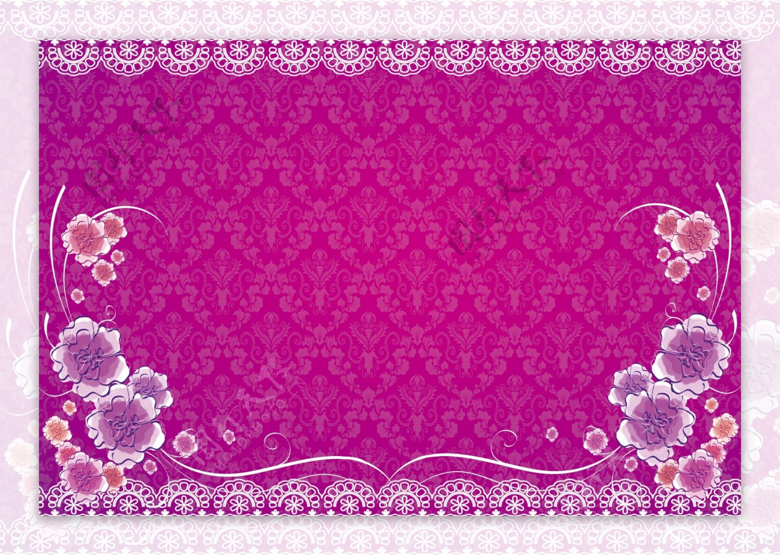 紫色时尚欧式底纹婚庆背景