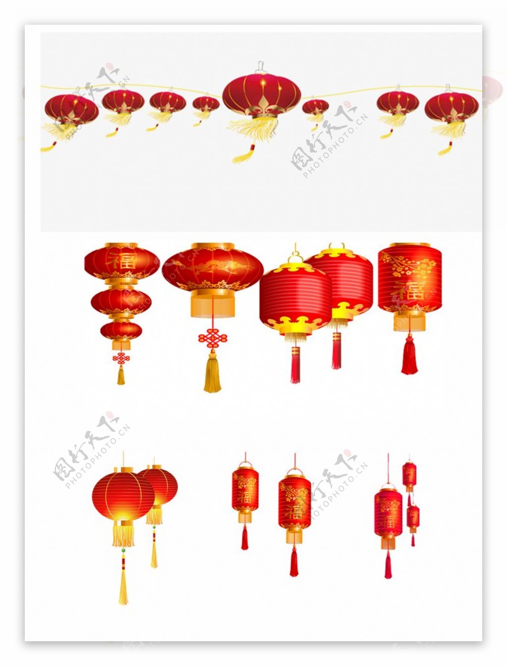 春节红灯笼素材