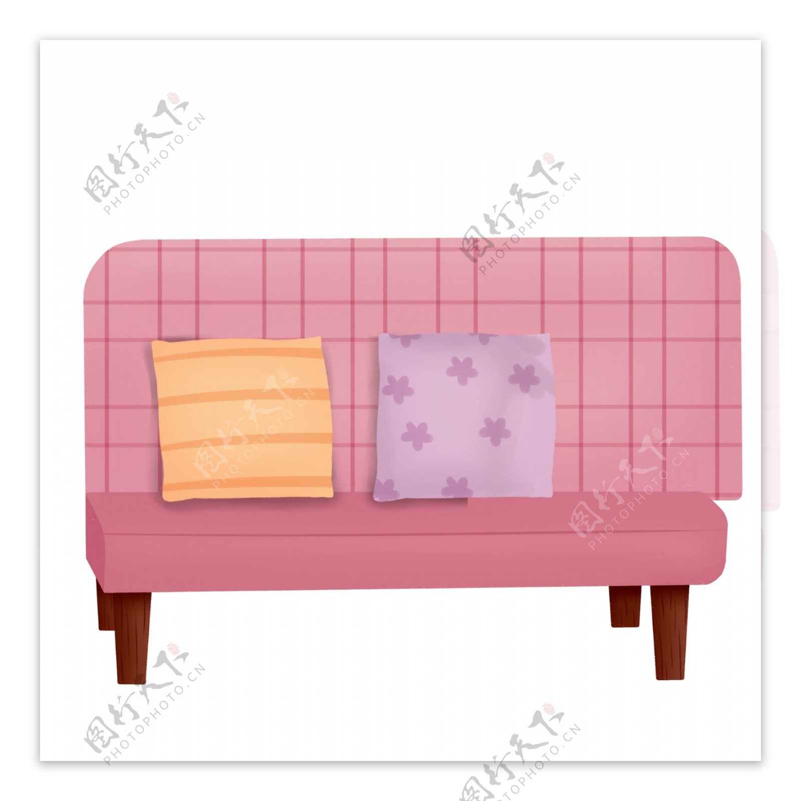 粉色卡通沙发设计