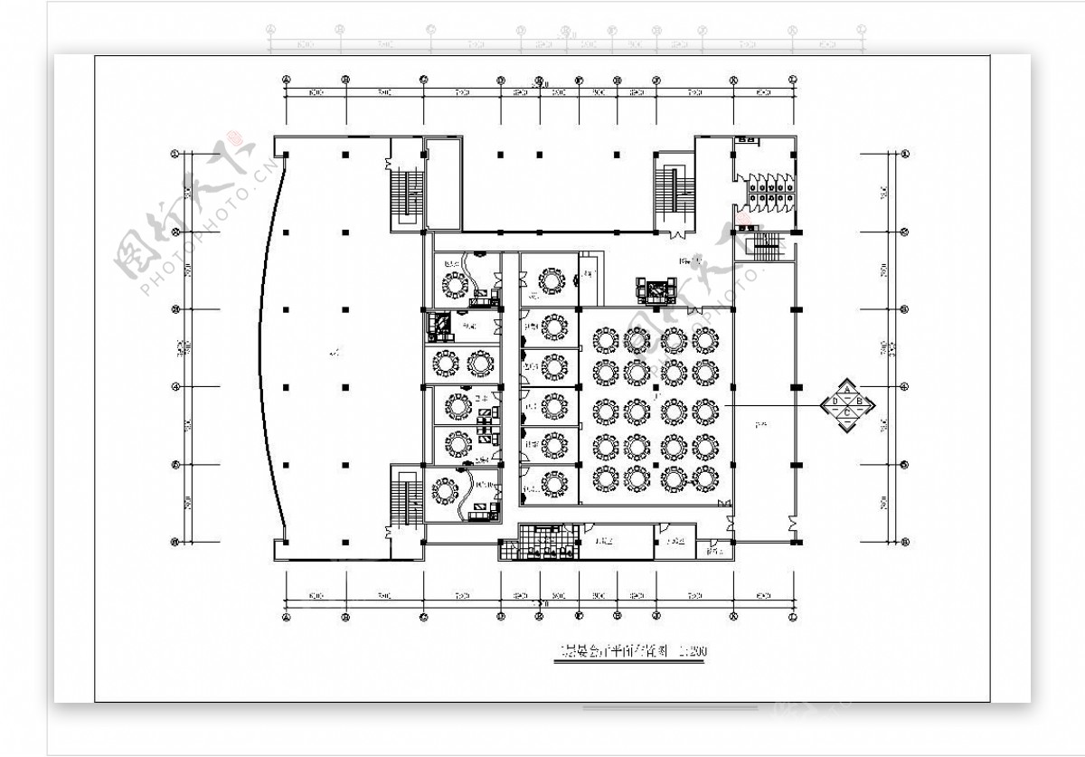 中型酒店餐饮空间设计平面图