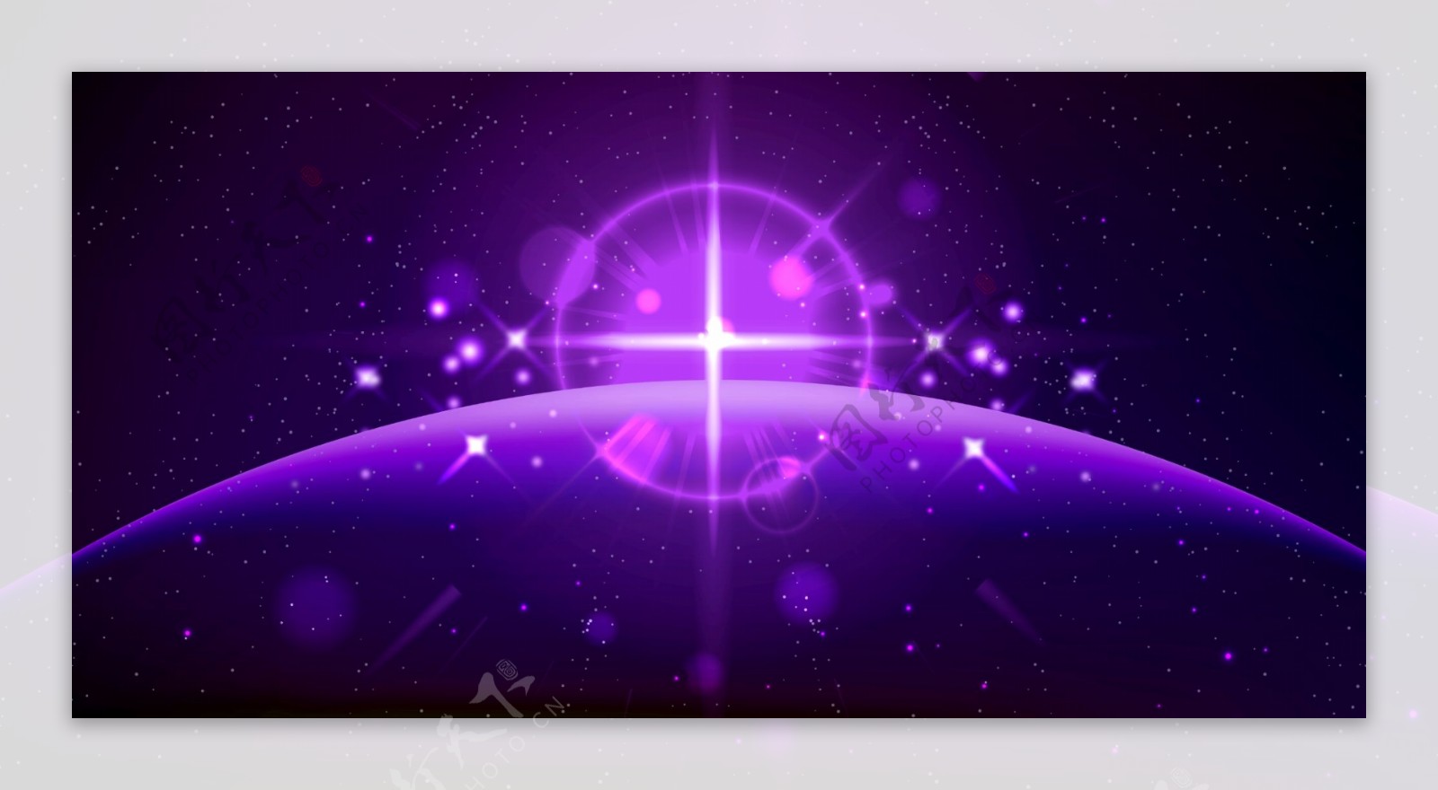 紫色特效光梦想起航智能科技背景素材