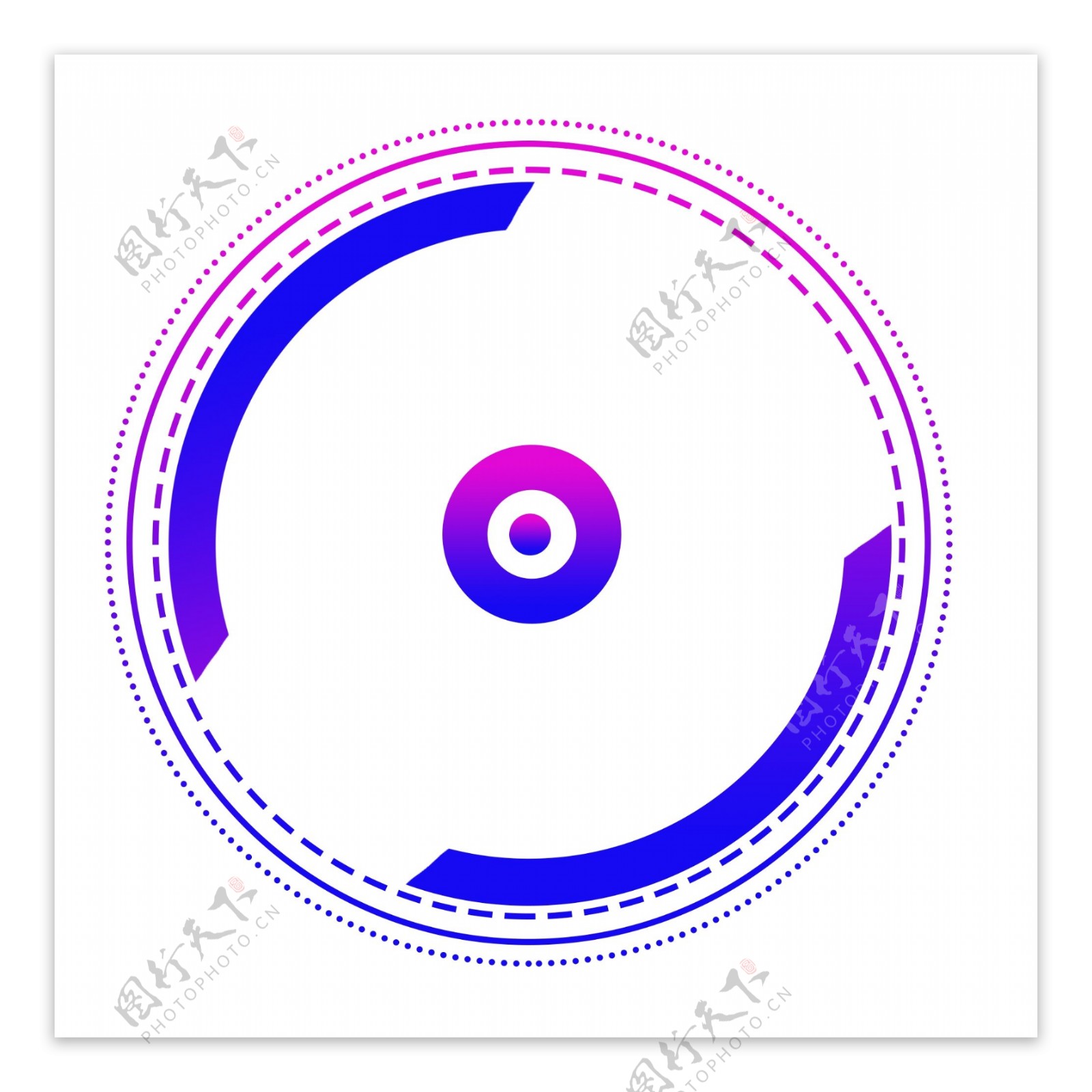 圆环CD形状科技感边框可商用
