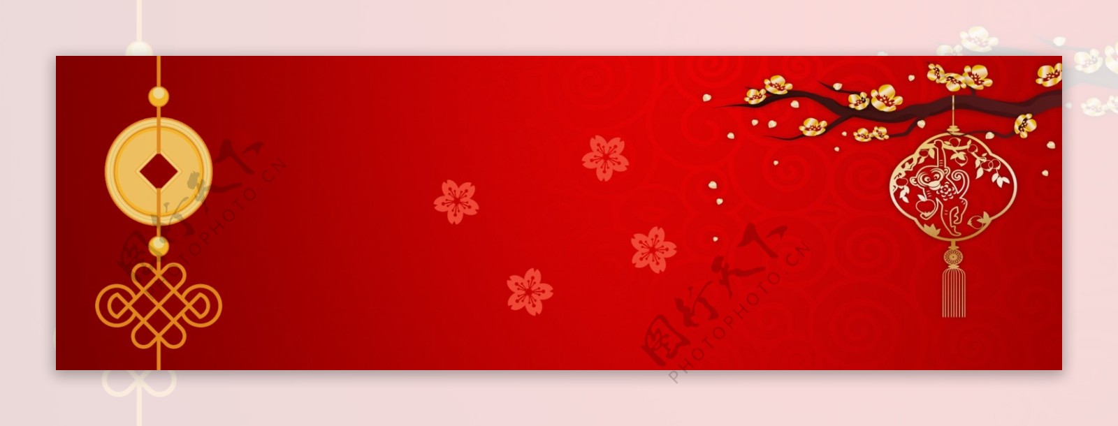 喜庆节日元旦春节中国年banner背景