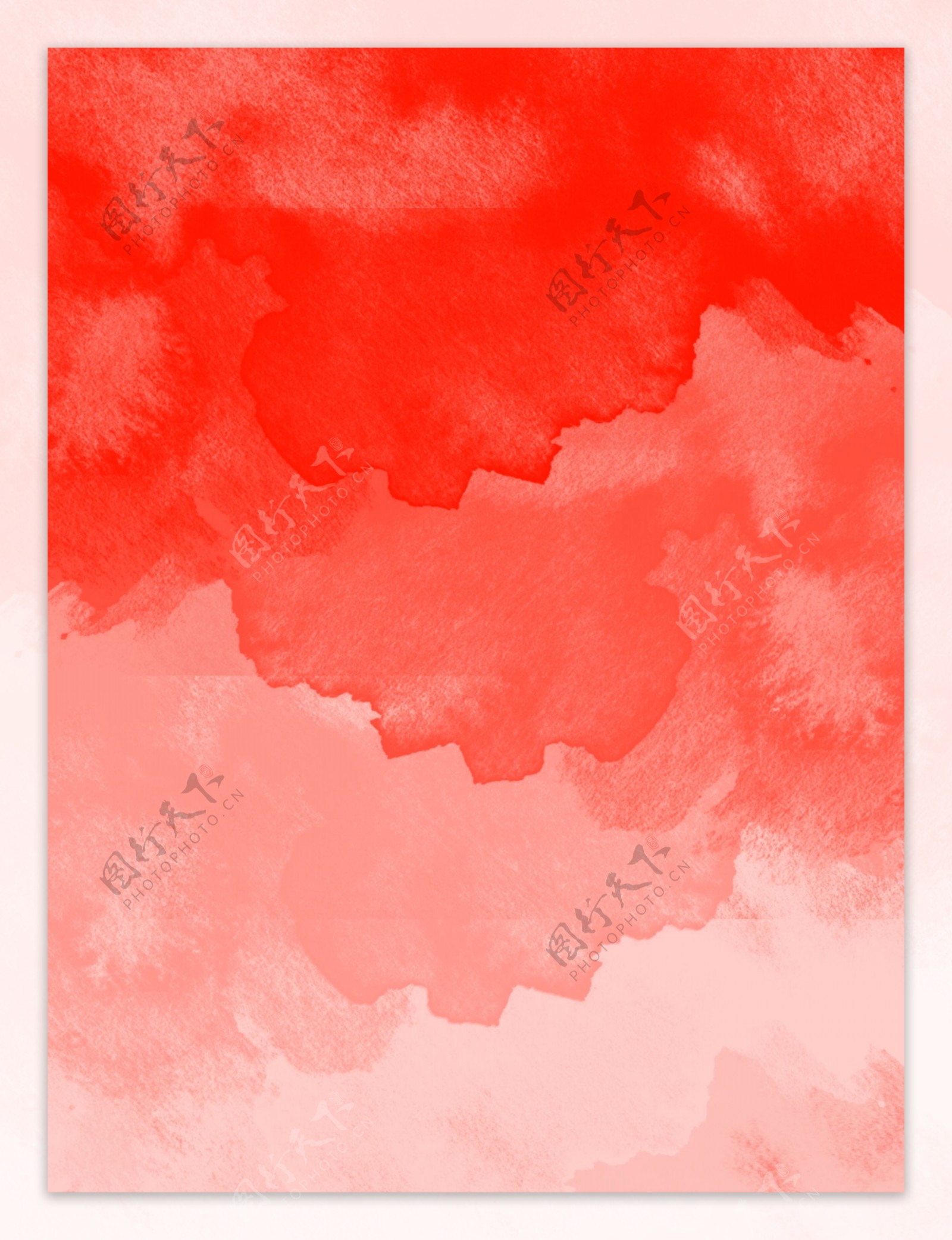 珊瑚红色系简约水彩泼墨背景