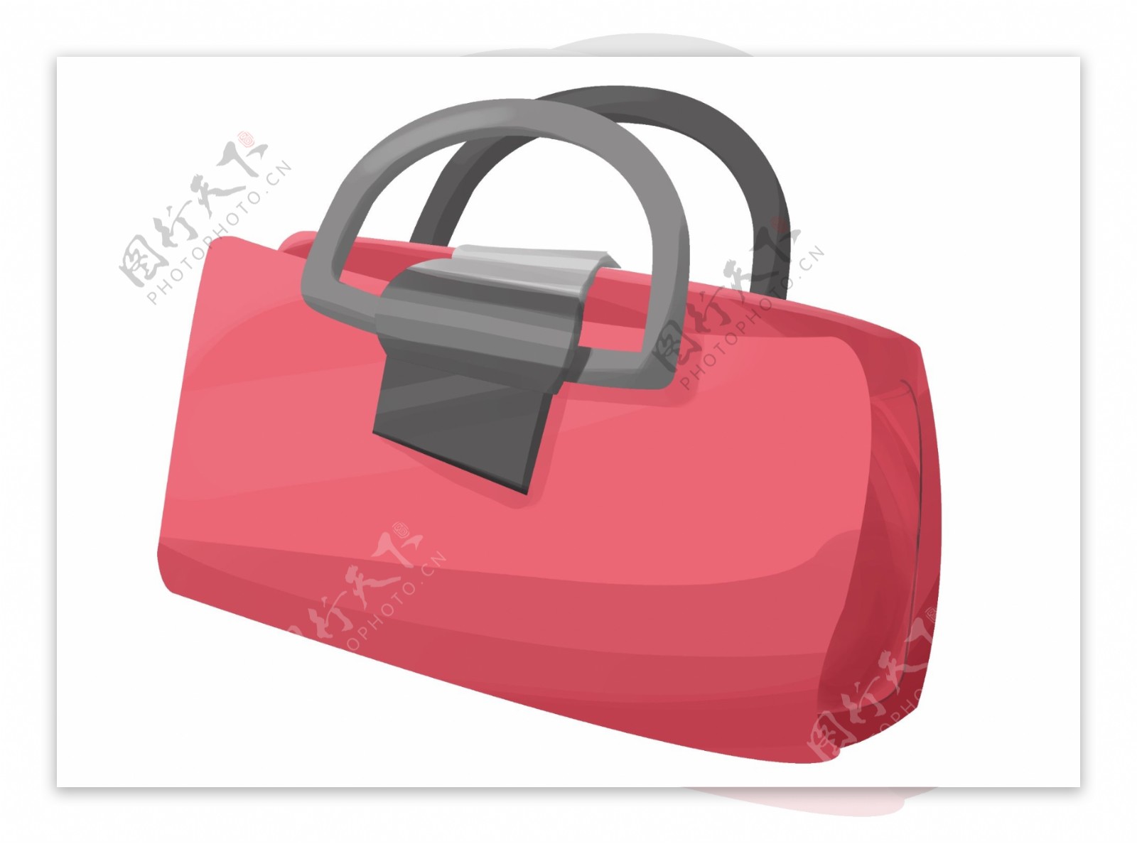 粉红色手提包插画