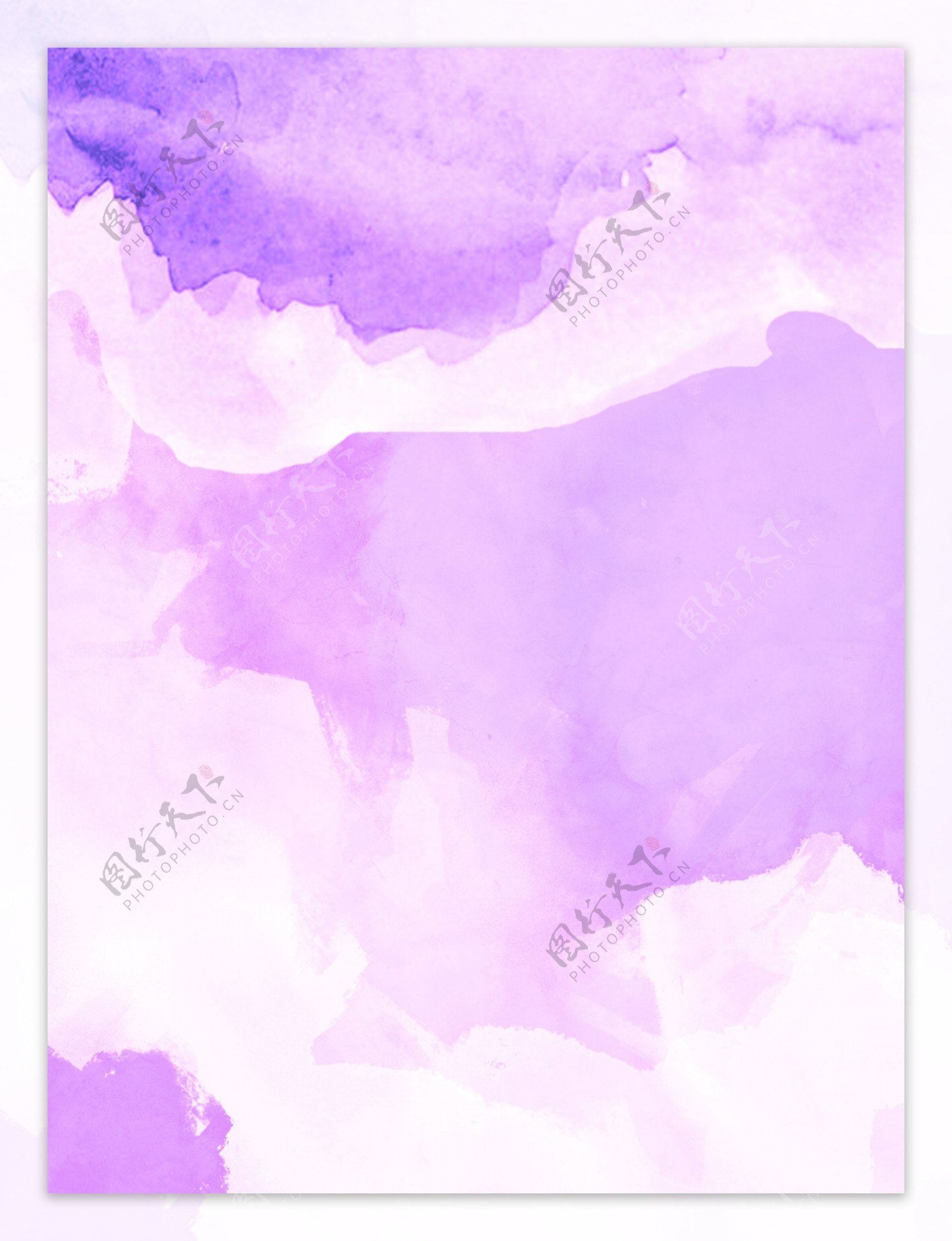 简约水彩紫色渐变背景模板