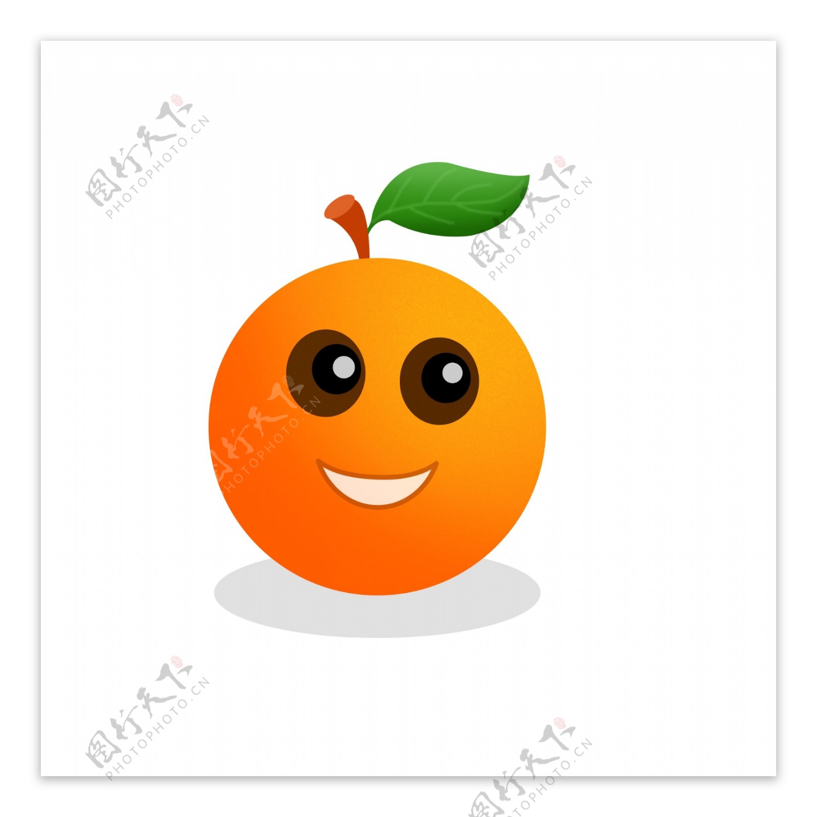 水果卡通手绘橙子素材可商用