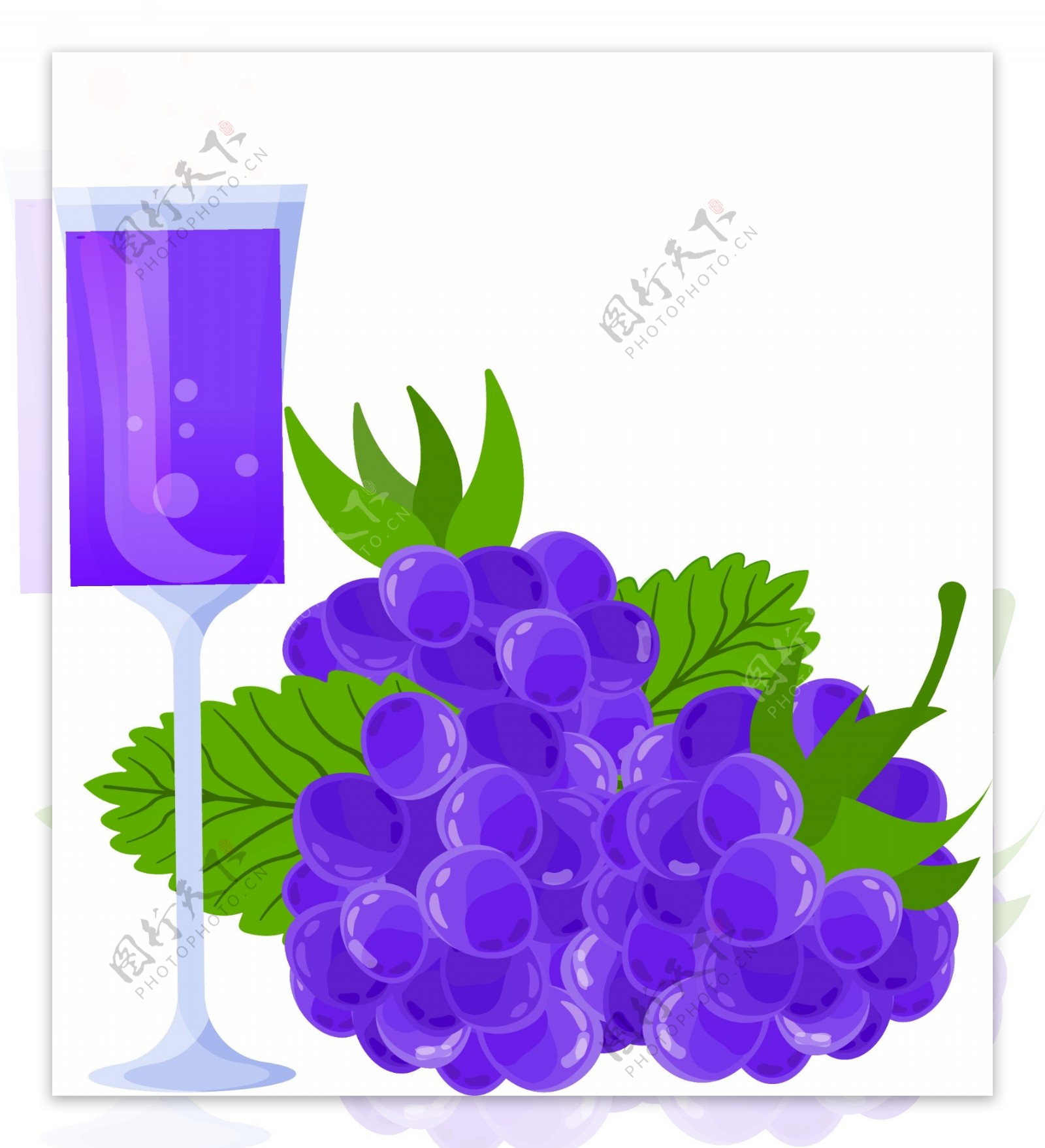 水果葡萄红酒标签元素