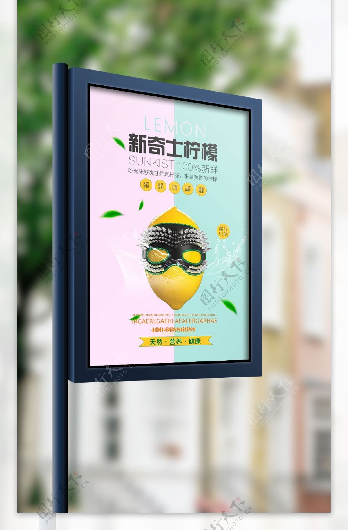 新鲜柠檬创意海报1