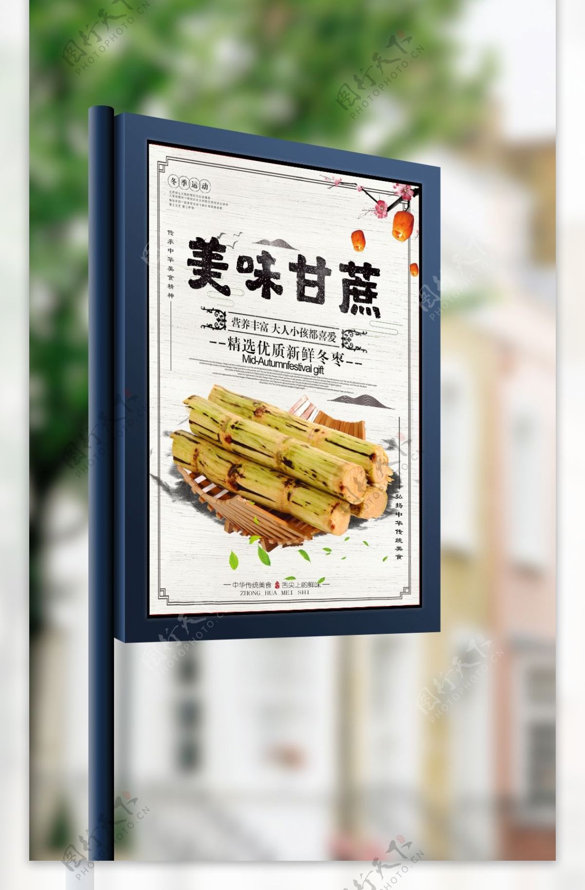美味甘蔗宣传促销海报