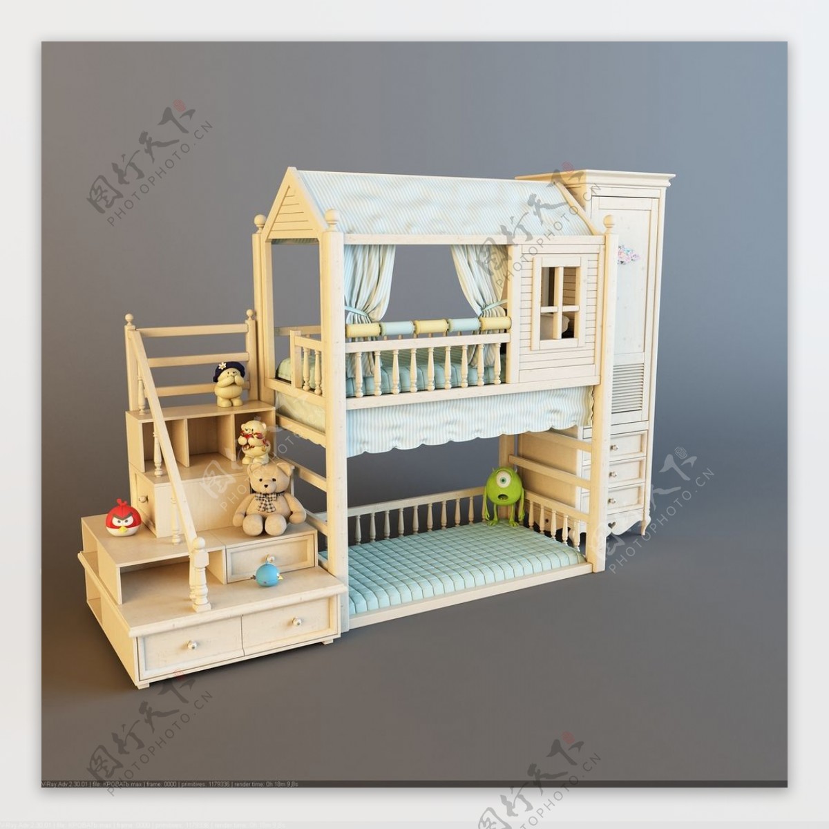简单儿童房模型下载