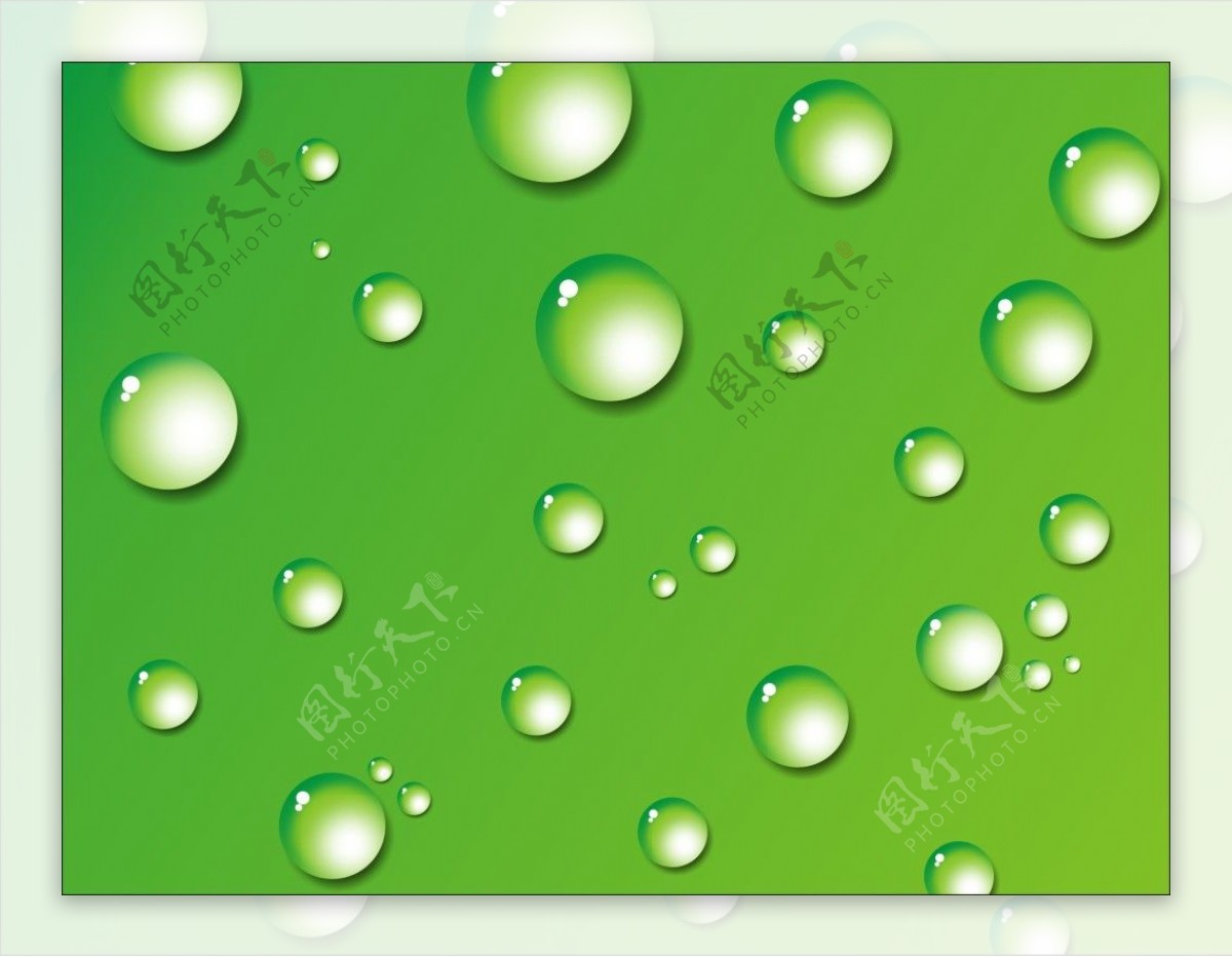 绿色清新小水滴