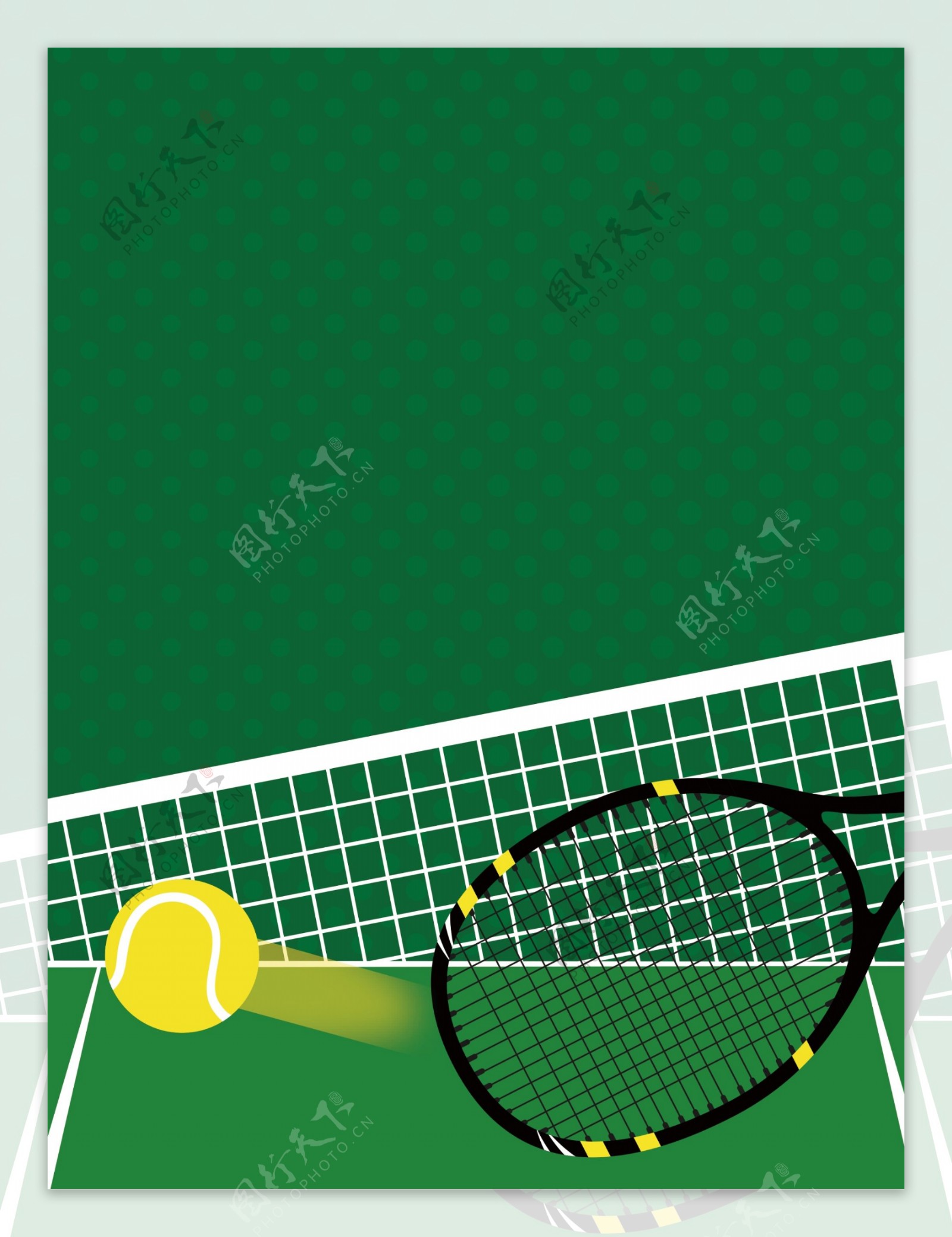 绿色羽毛球比赛广告背景