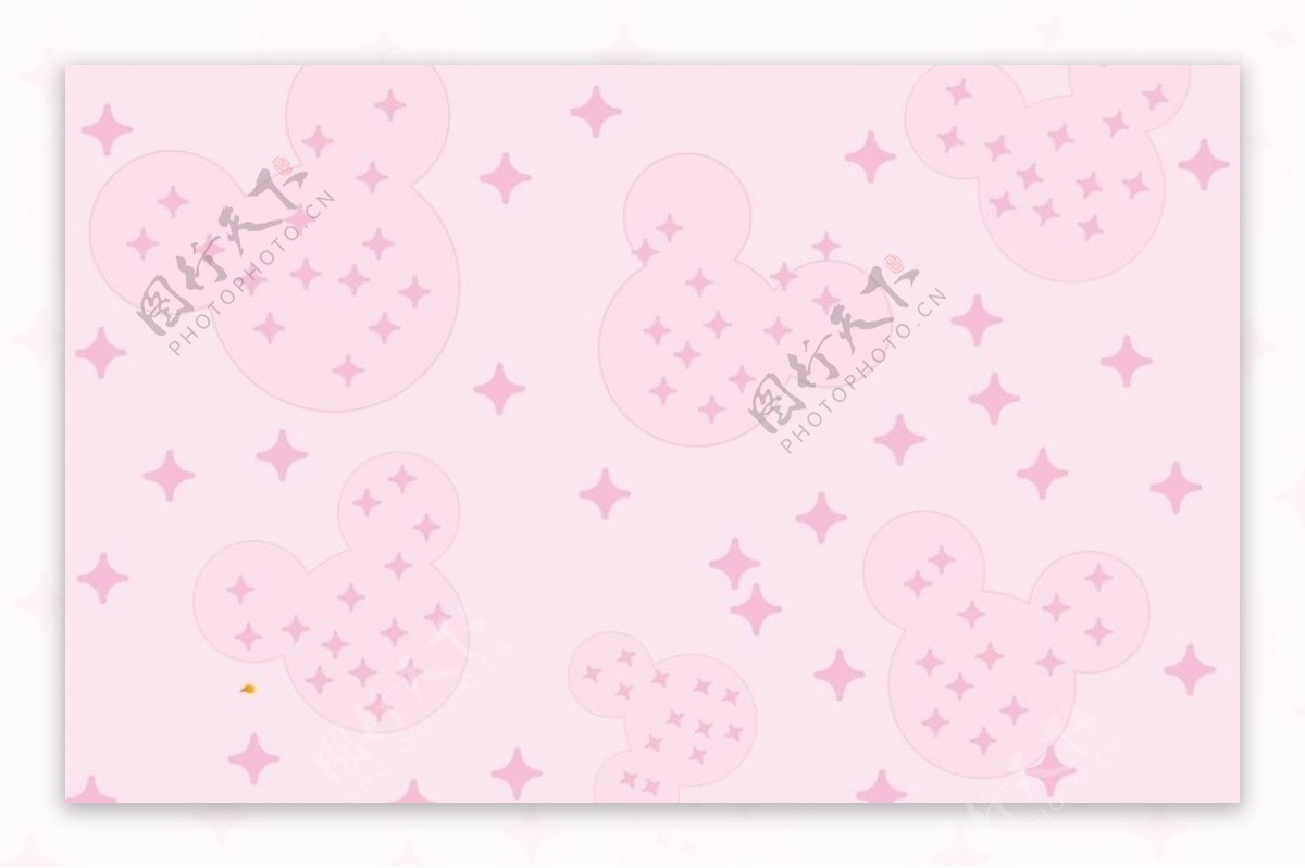 粉色米老鼠星星底纹