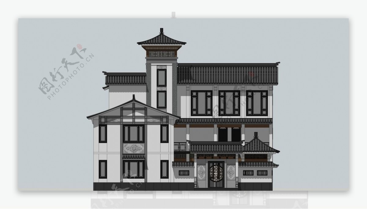 新中式风格别墅建筑