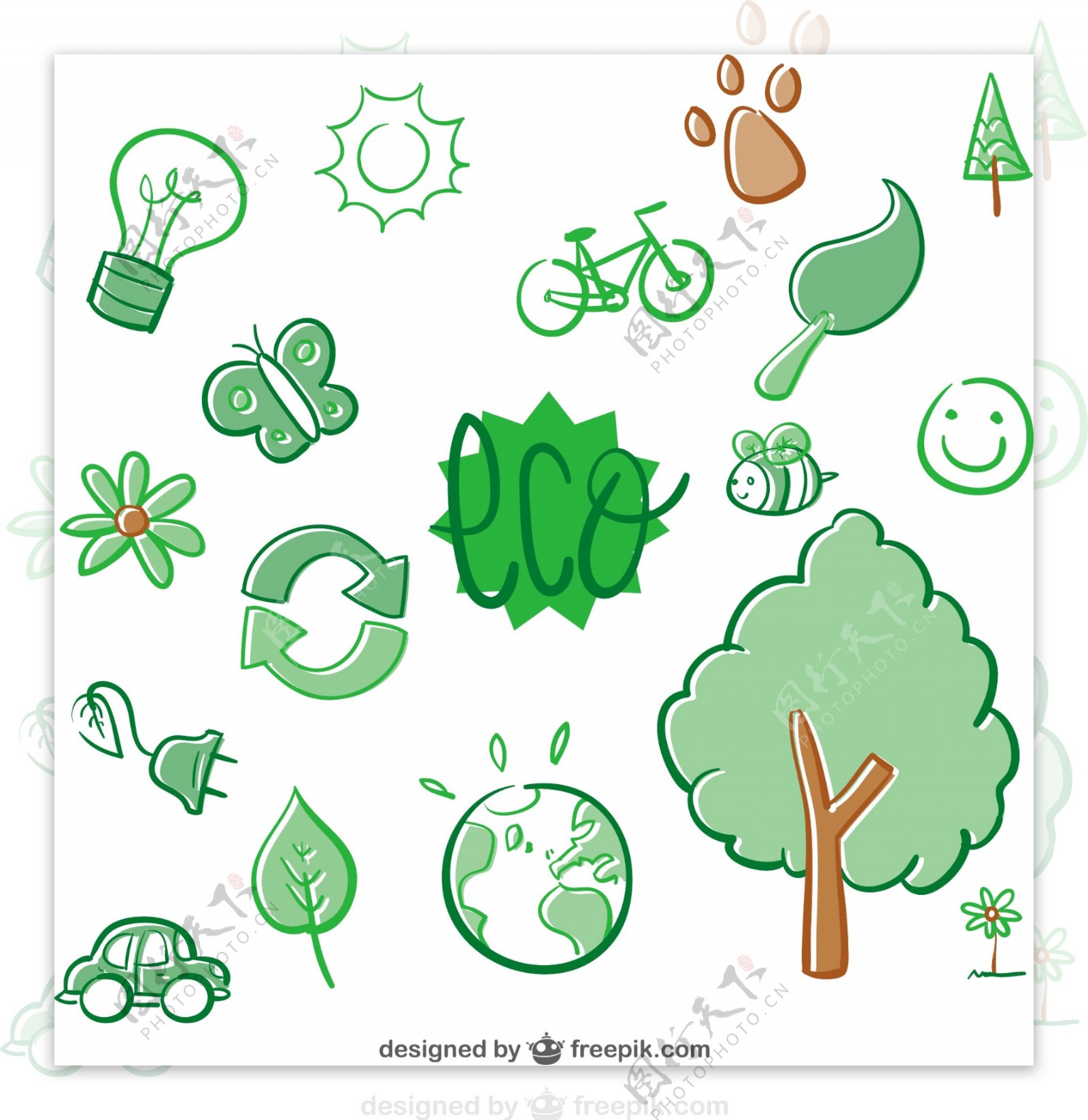 自然绿色图标