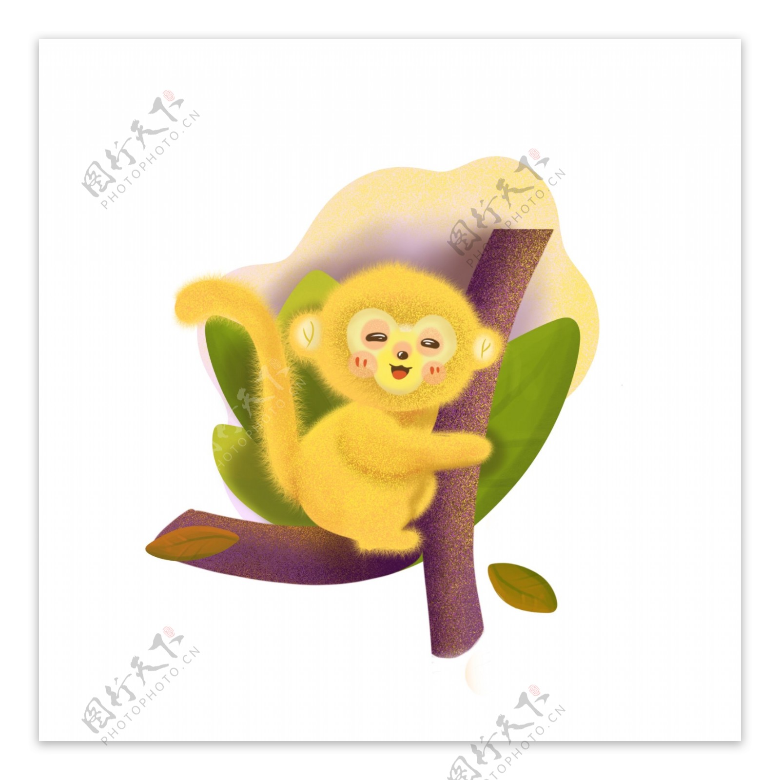 金丝猴珍稀动物国家级保护卡通形象可爱猴子