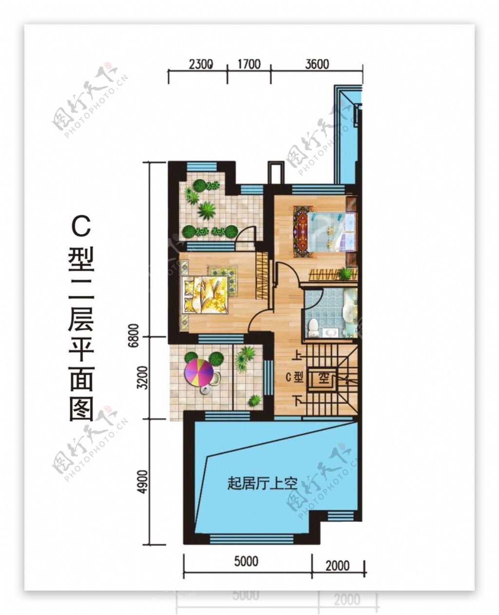 房地产psd分层户型图