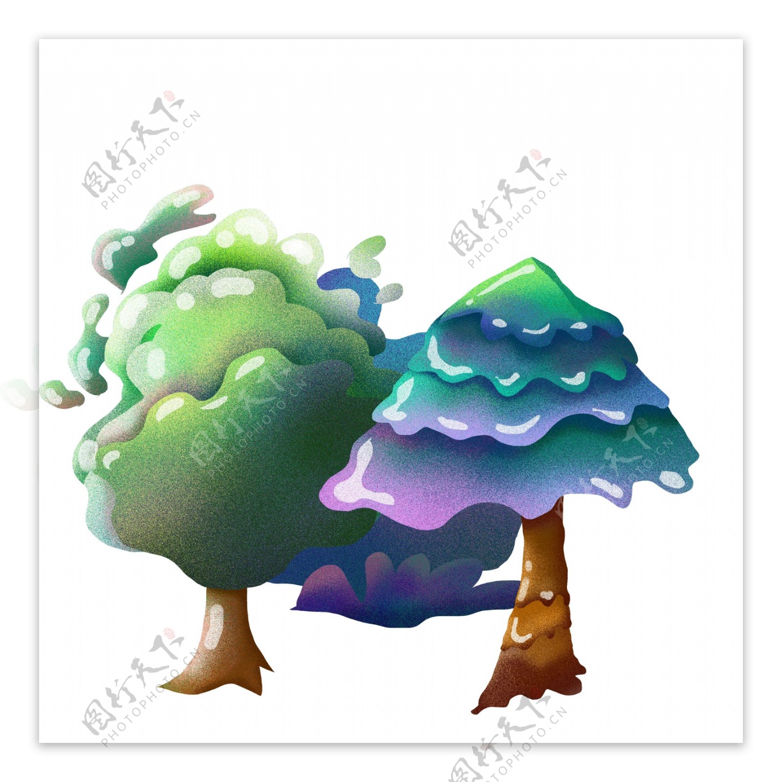 植物松树图案设计