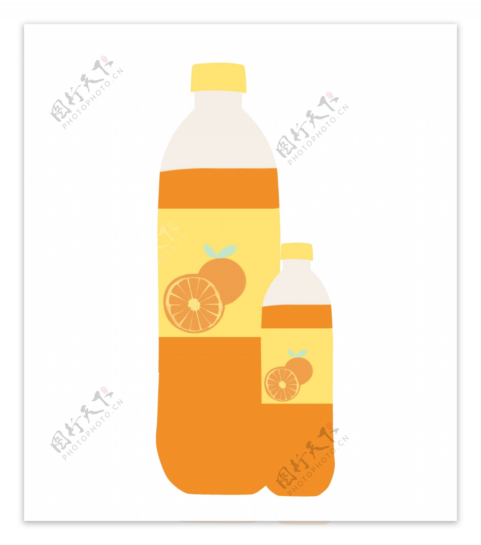 橘子味瓶装果汁饮料