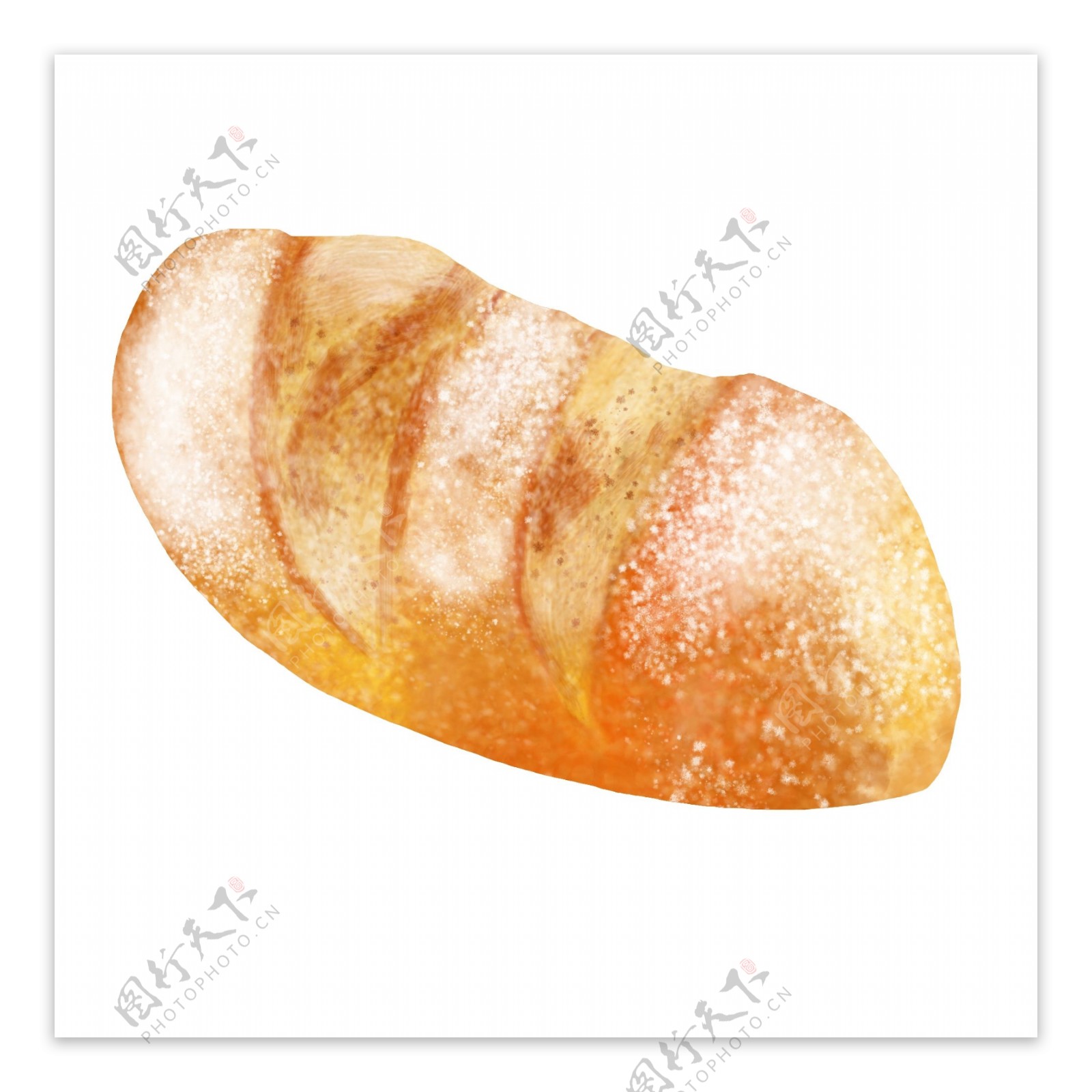 手绘写实食物之各种美味面包免费下载
