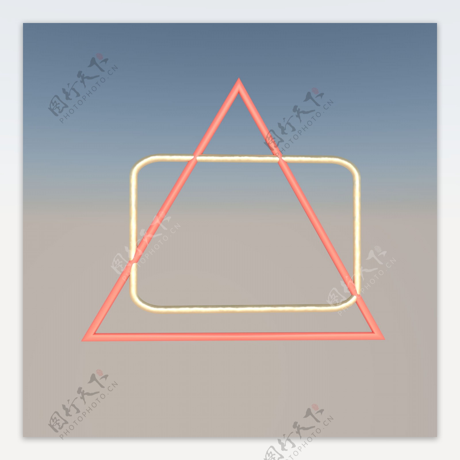 创意几何三角形四边形