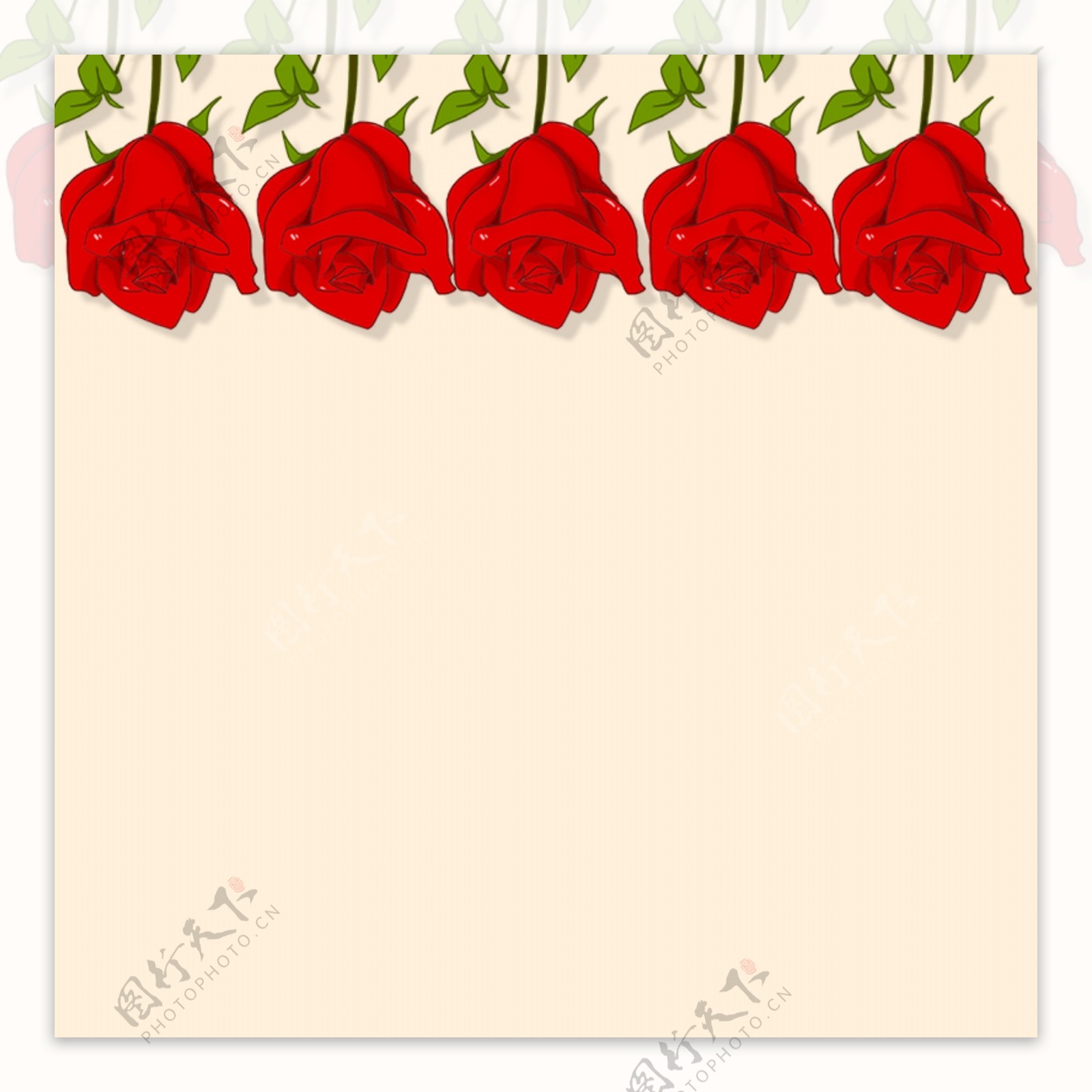 天猫淘宝浪漫红色玫瑰花主图背景