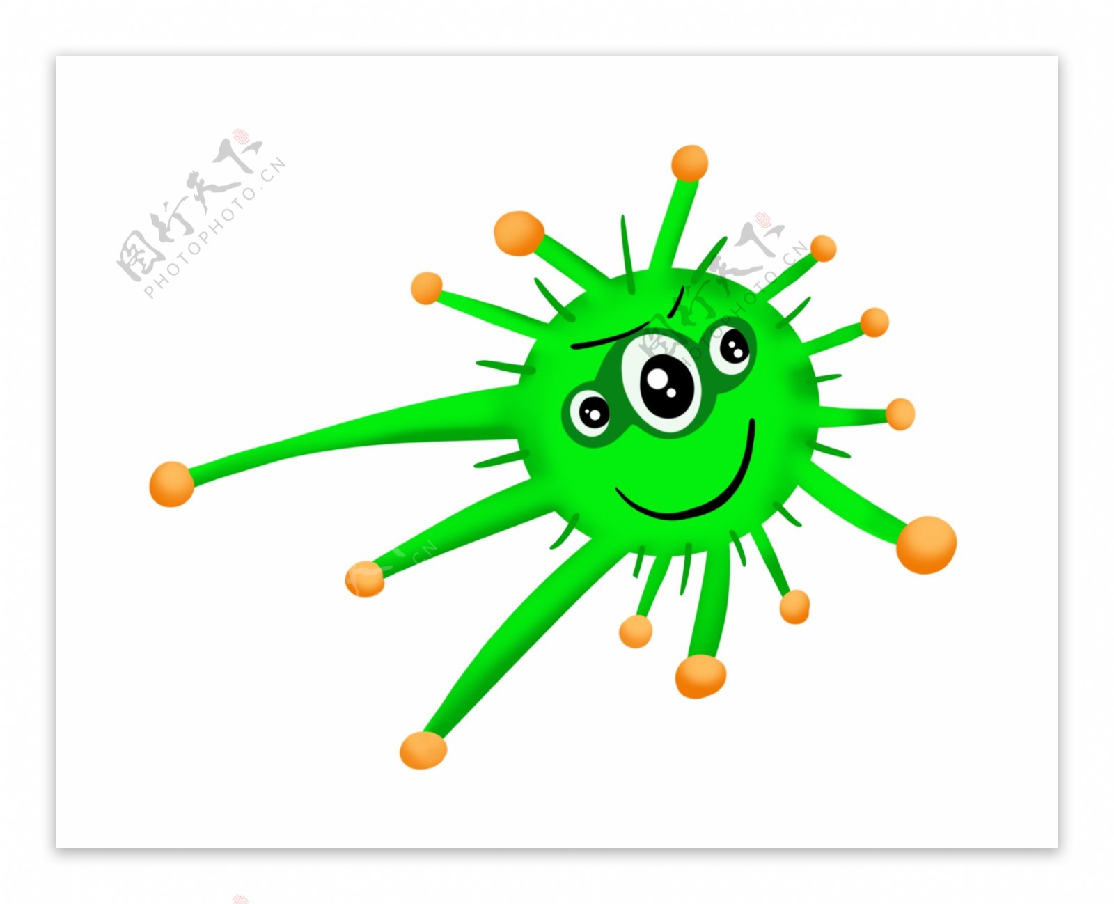 人体组织细菌插画