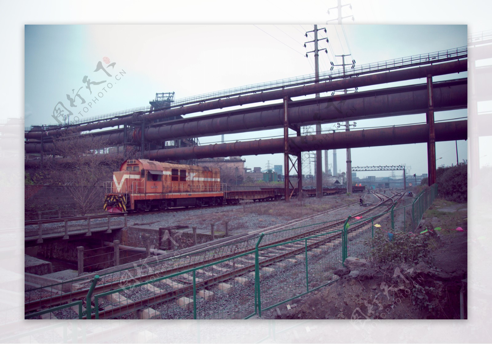复古火车轨道摄影图片