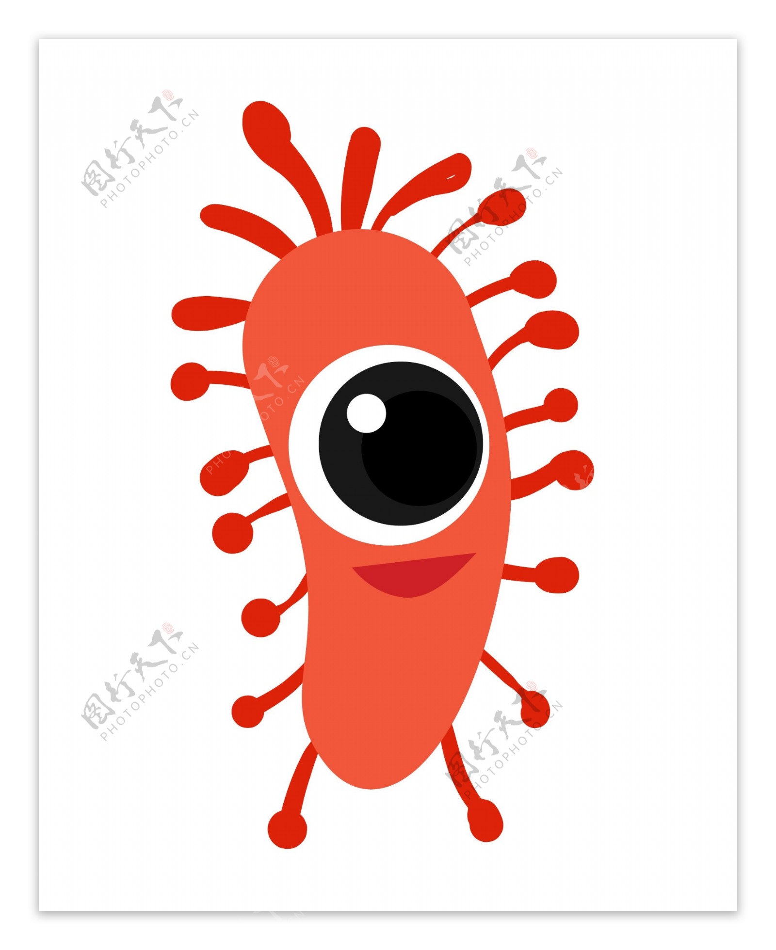 螺旋菌的细菌插画