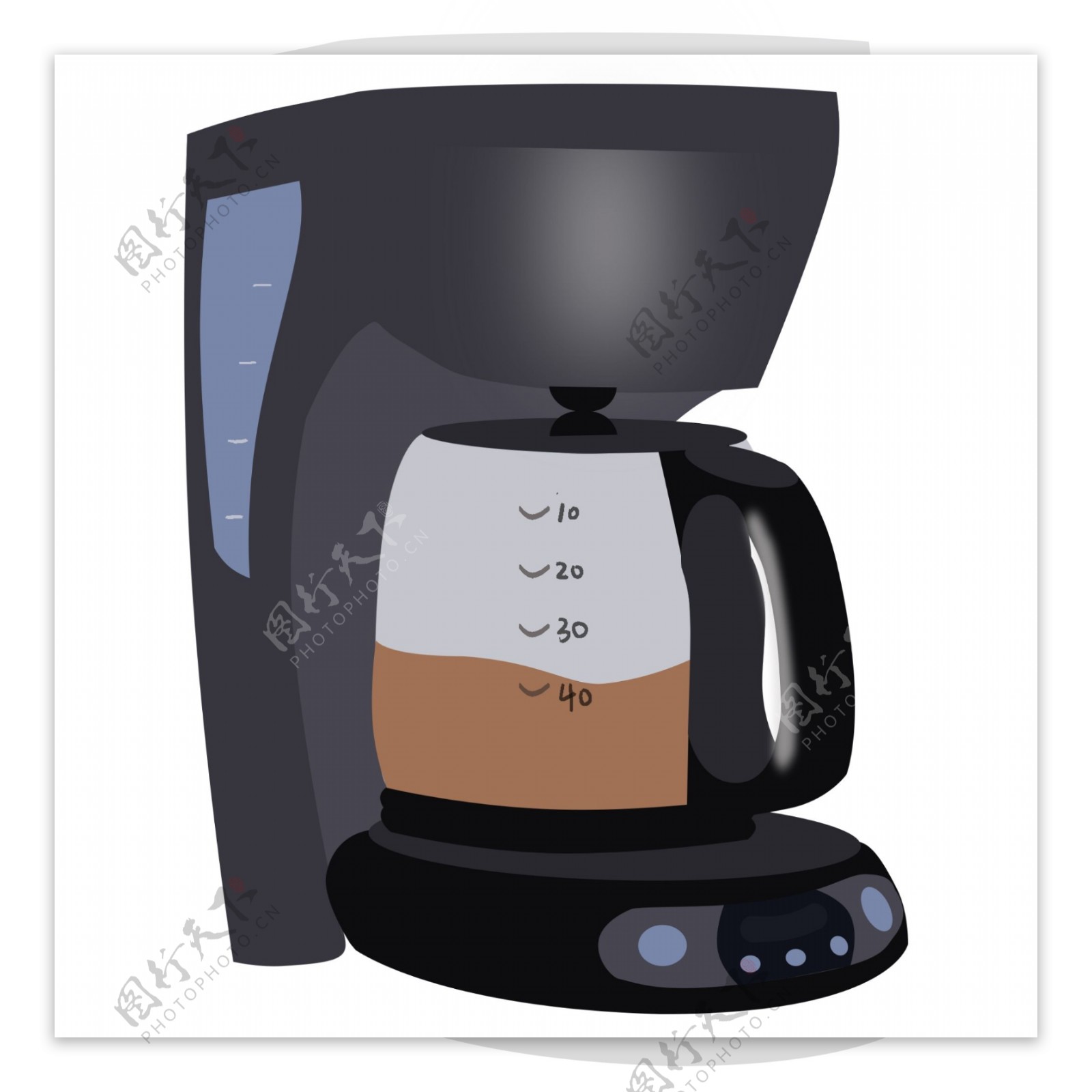 黑色办公室咖啡机插图