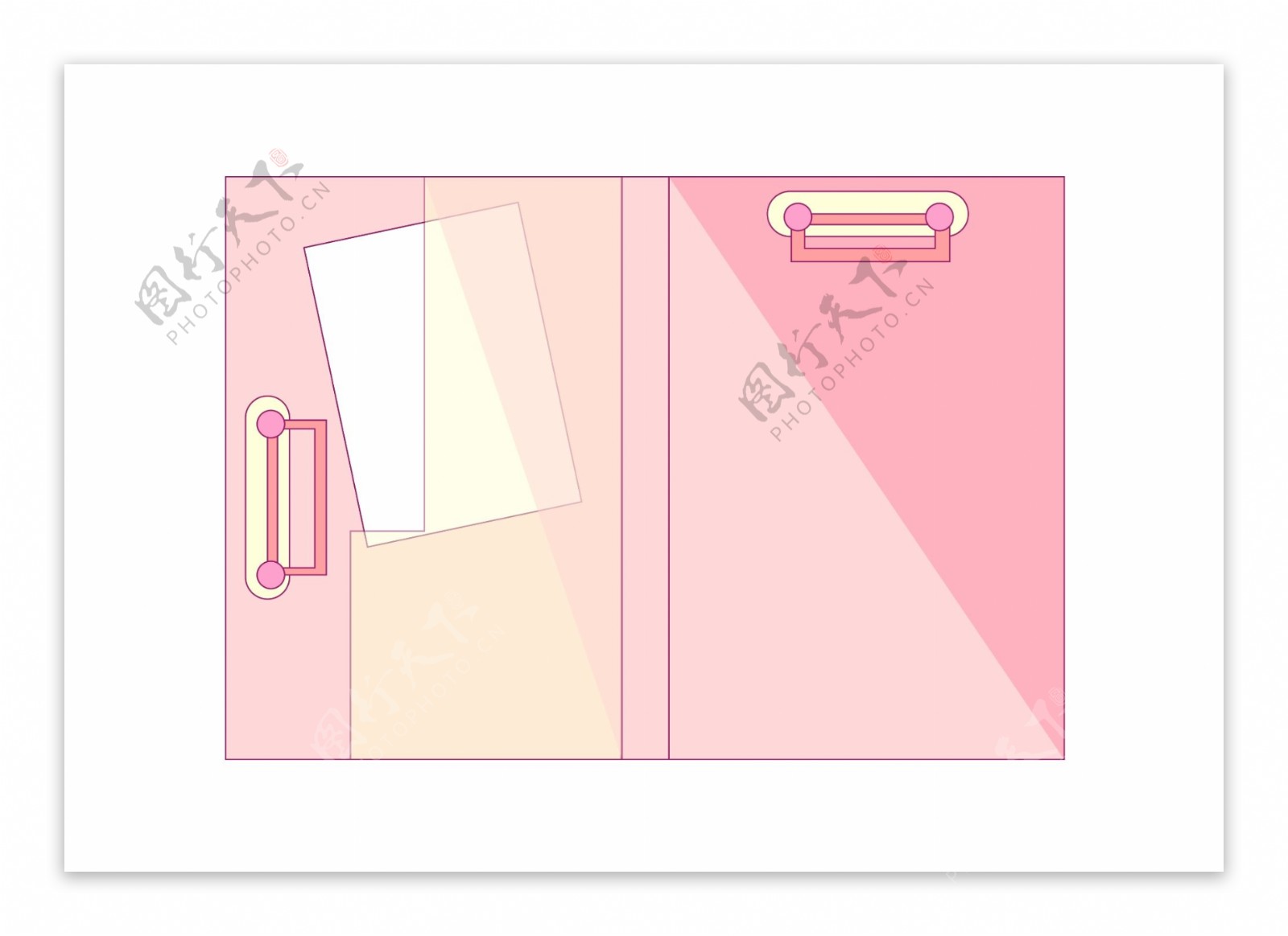 粉色办公文件夹插图